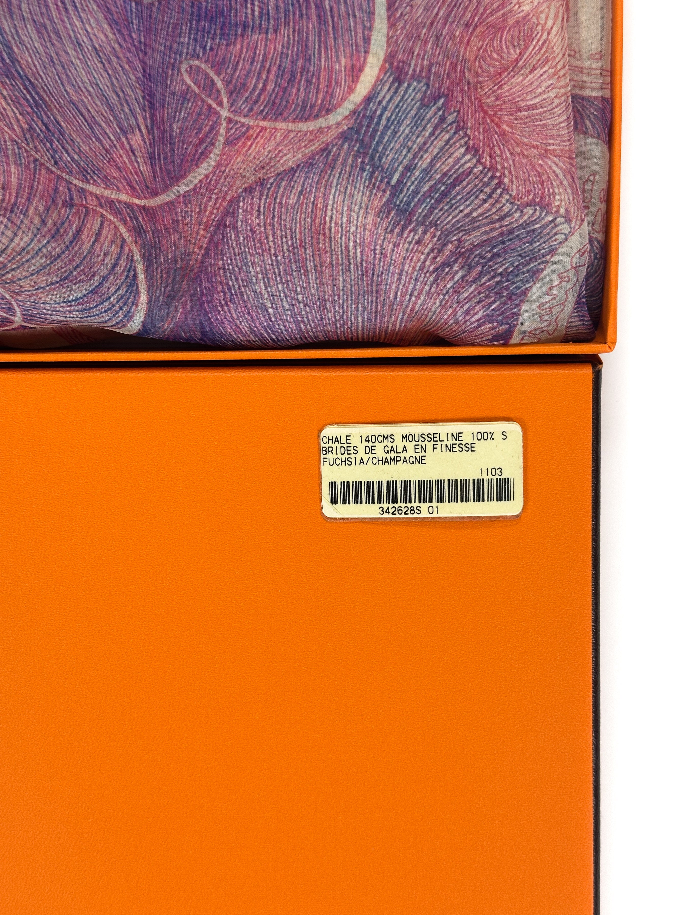 Hermès Brides de Gala Finesse Mousseline 140