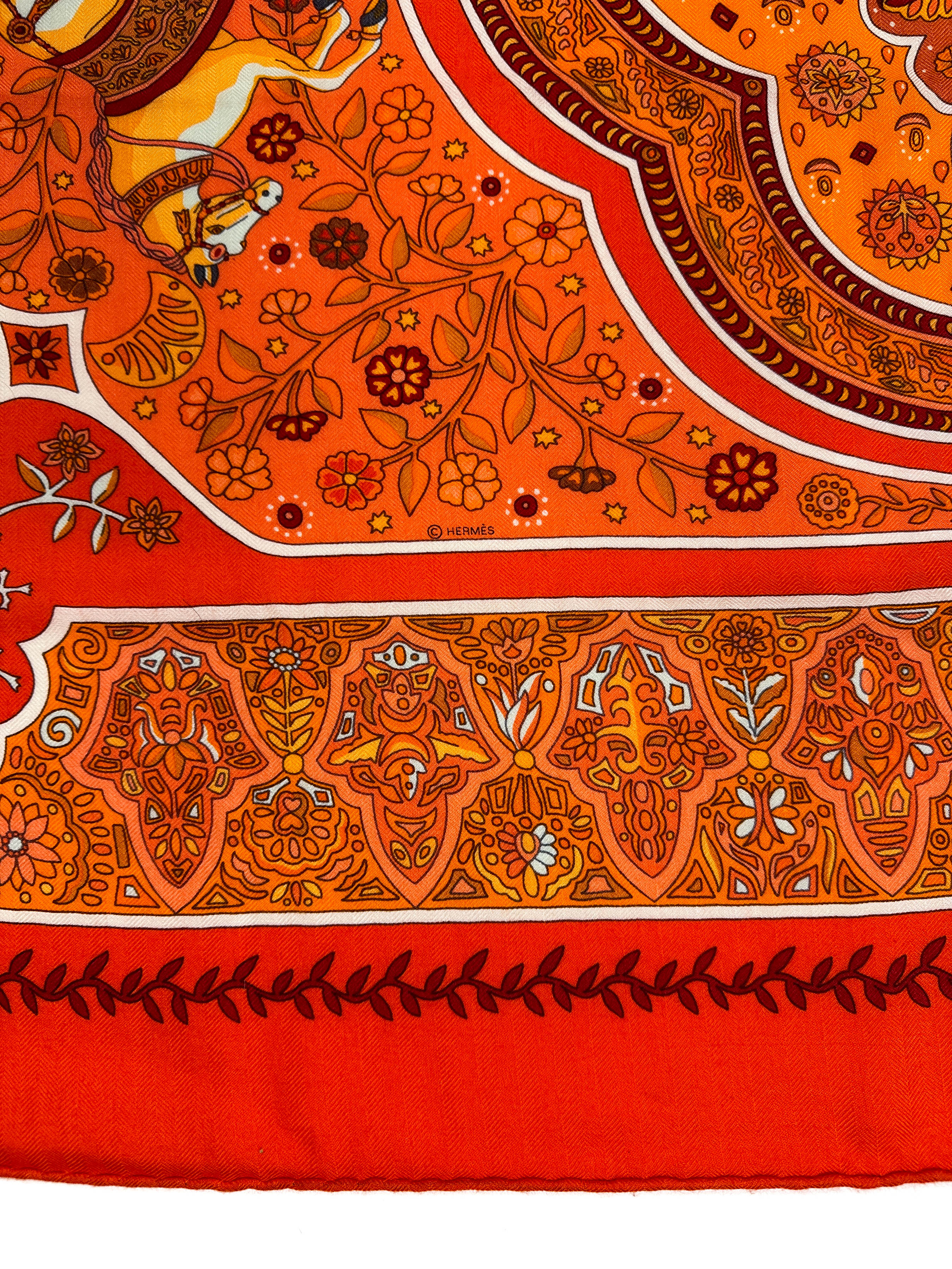 Hermès Aux Portes du Palais Cashmere Silk 140