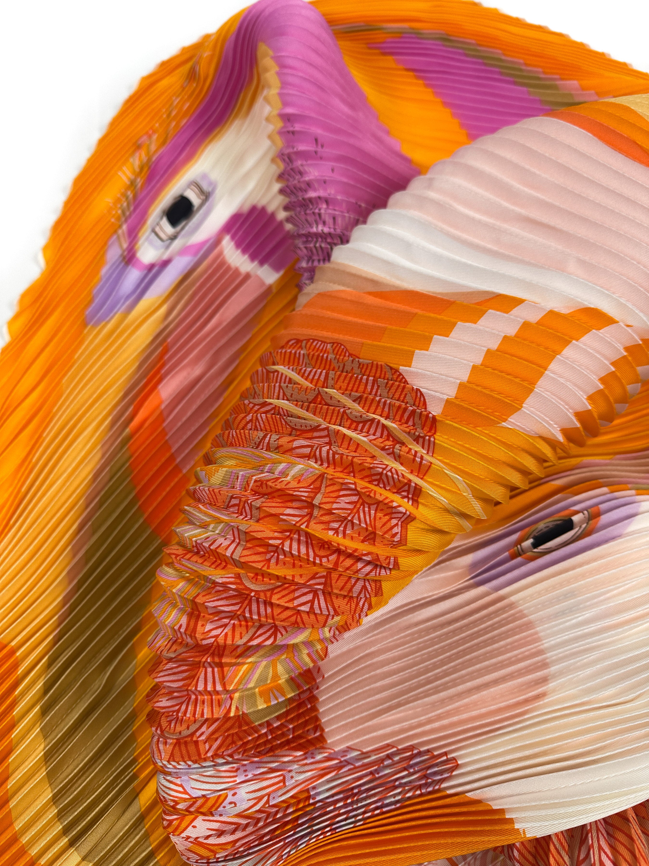 Hermès Toucans de Paradis Plissé 140
