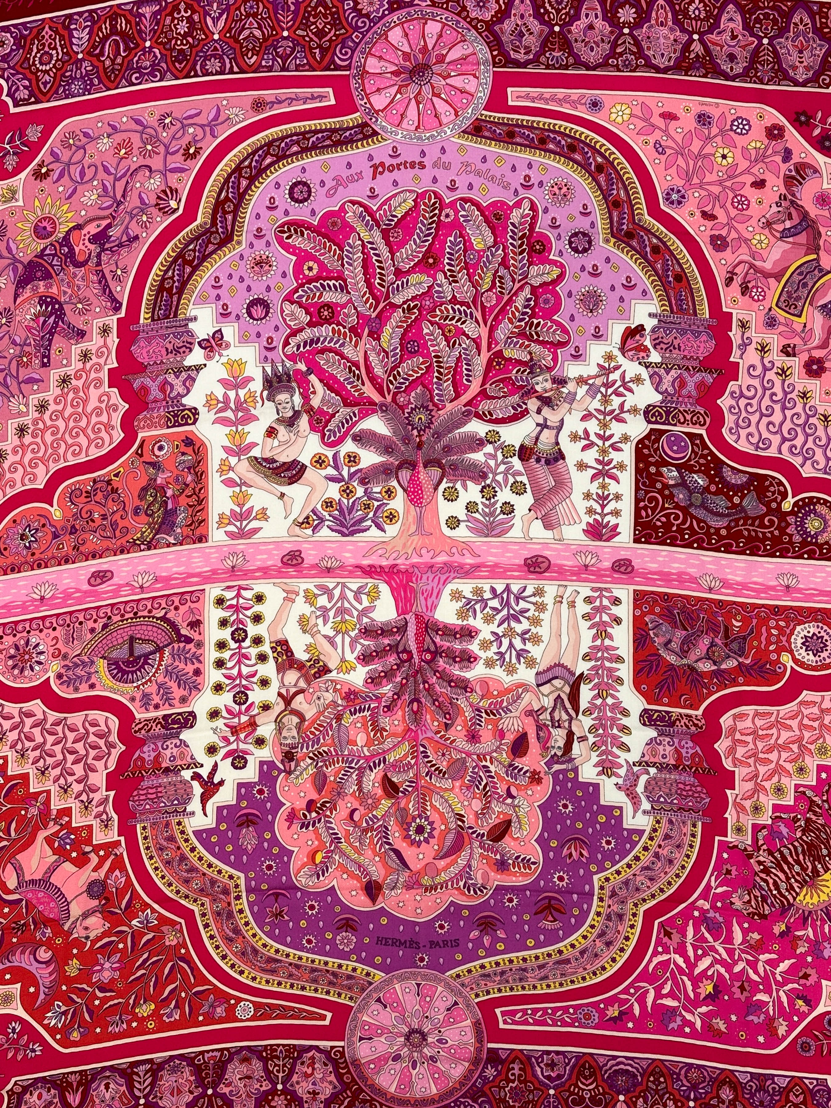 Hermès Aux Portes du Palais Cashmere Silk 140