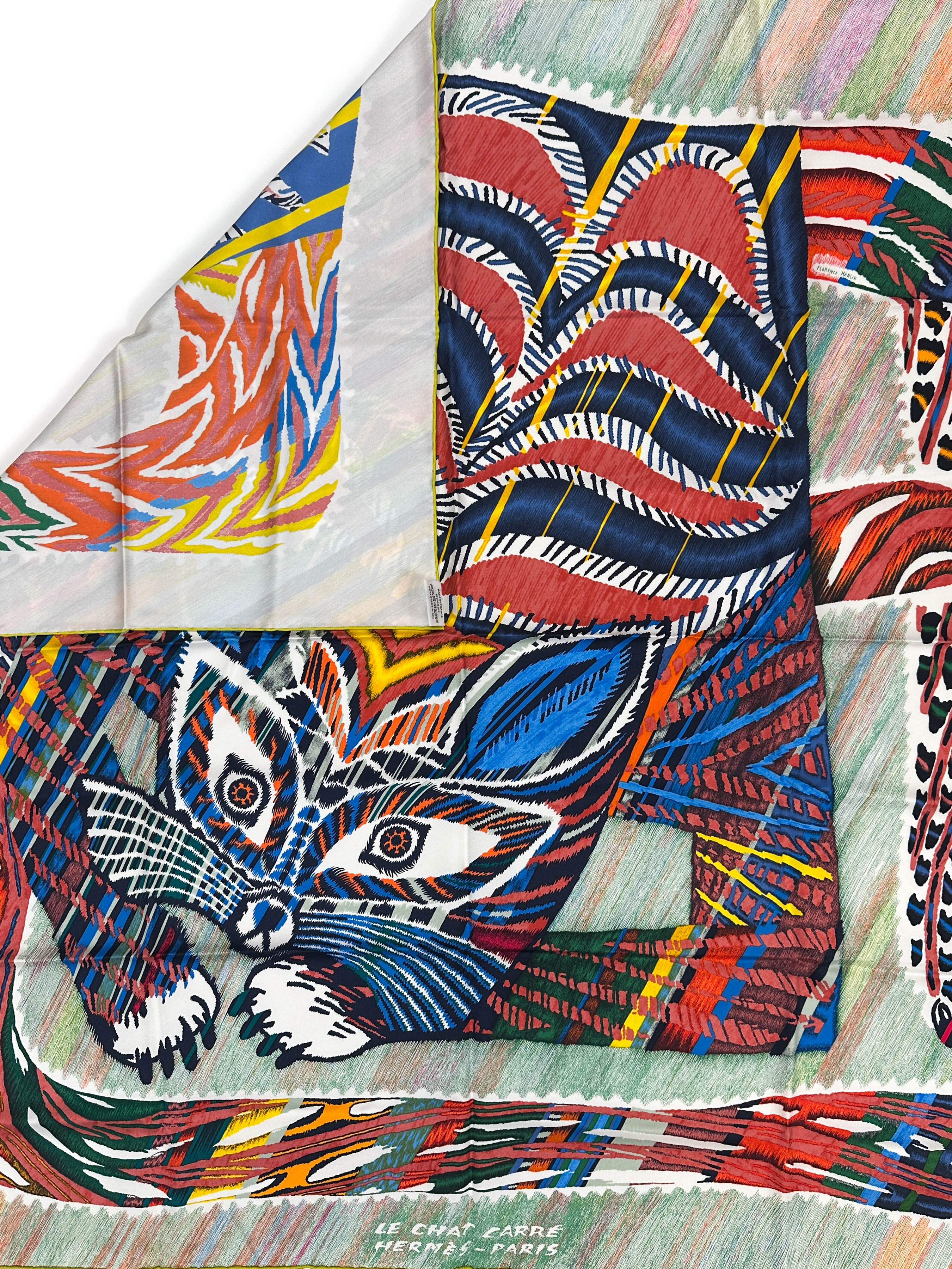 Hermès Le Chat Carré 90