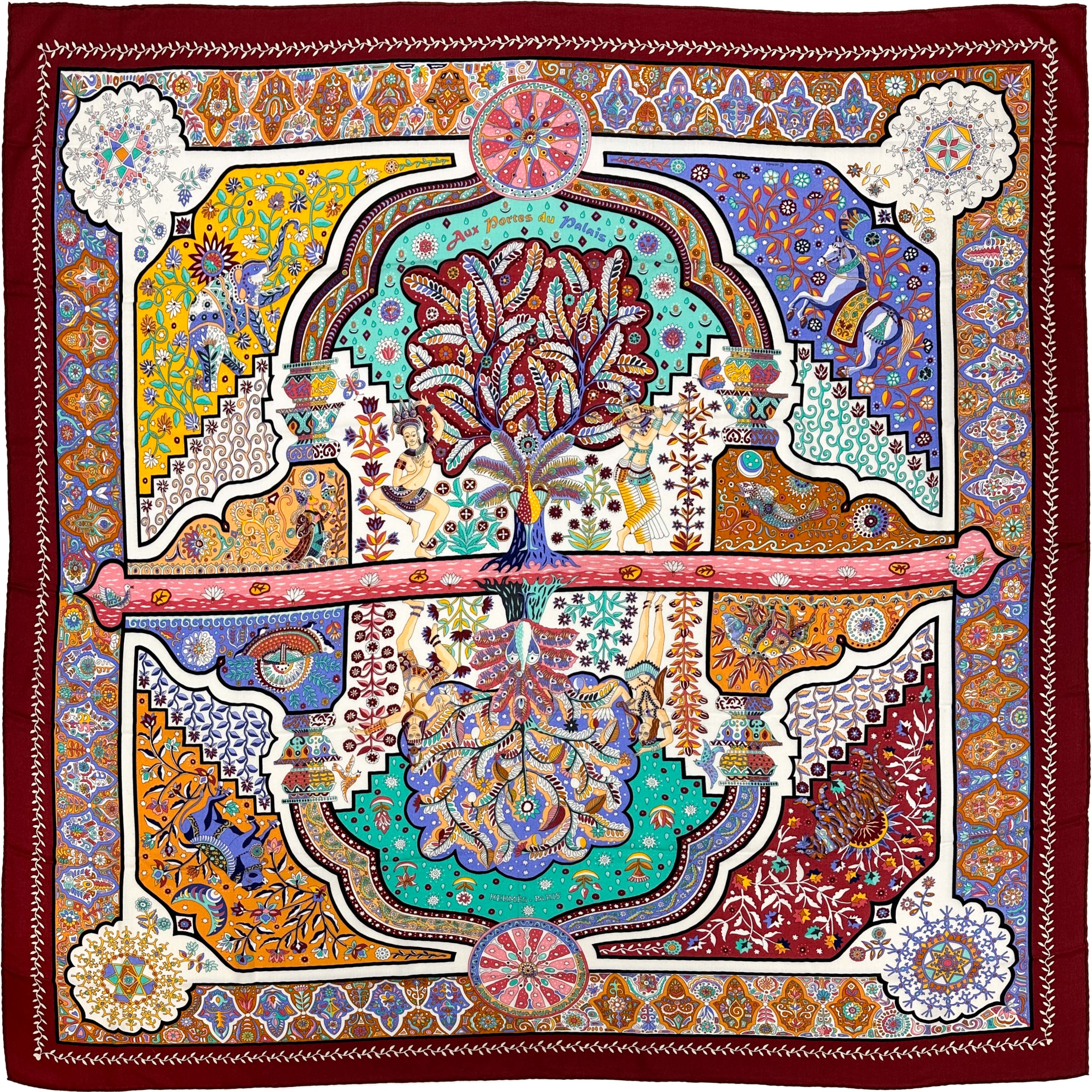 Hermès Aux Portes du Palais Cashmere Silk 140