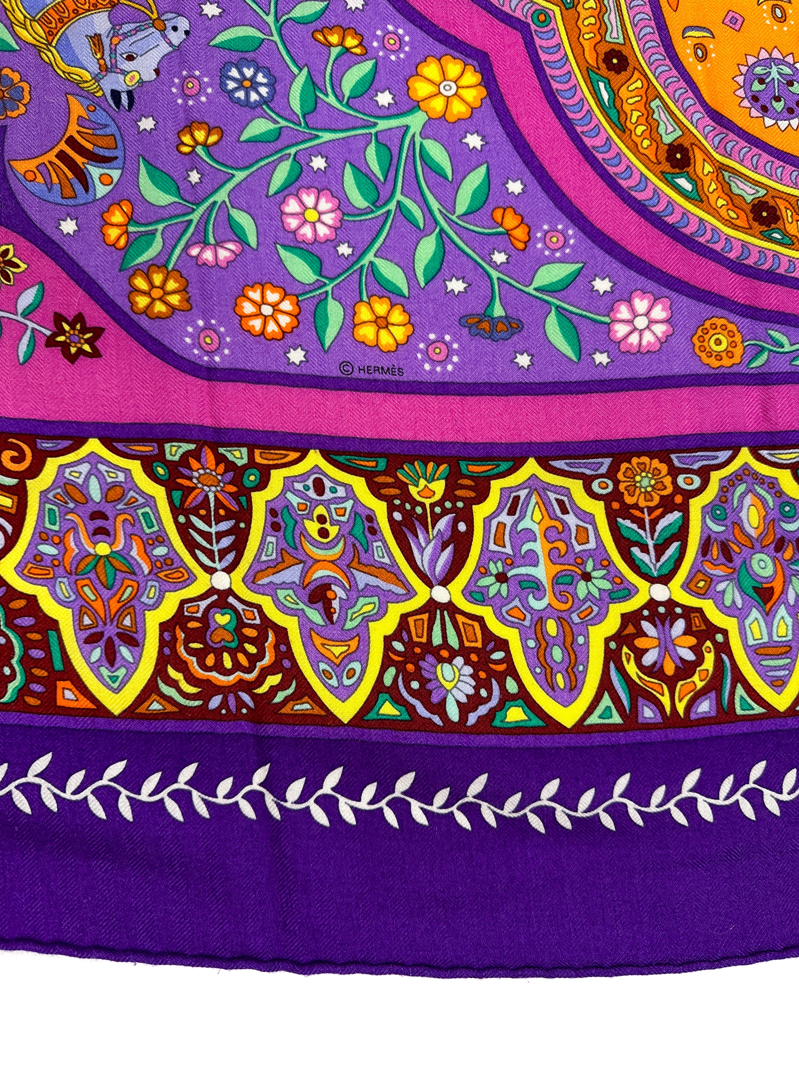 Hermès Aux Portes du Palais Cashmere Silk 140