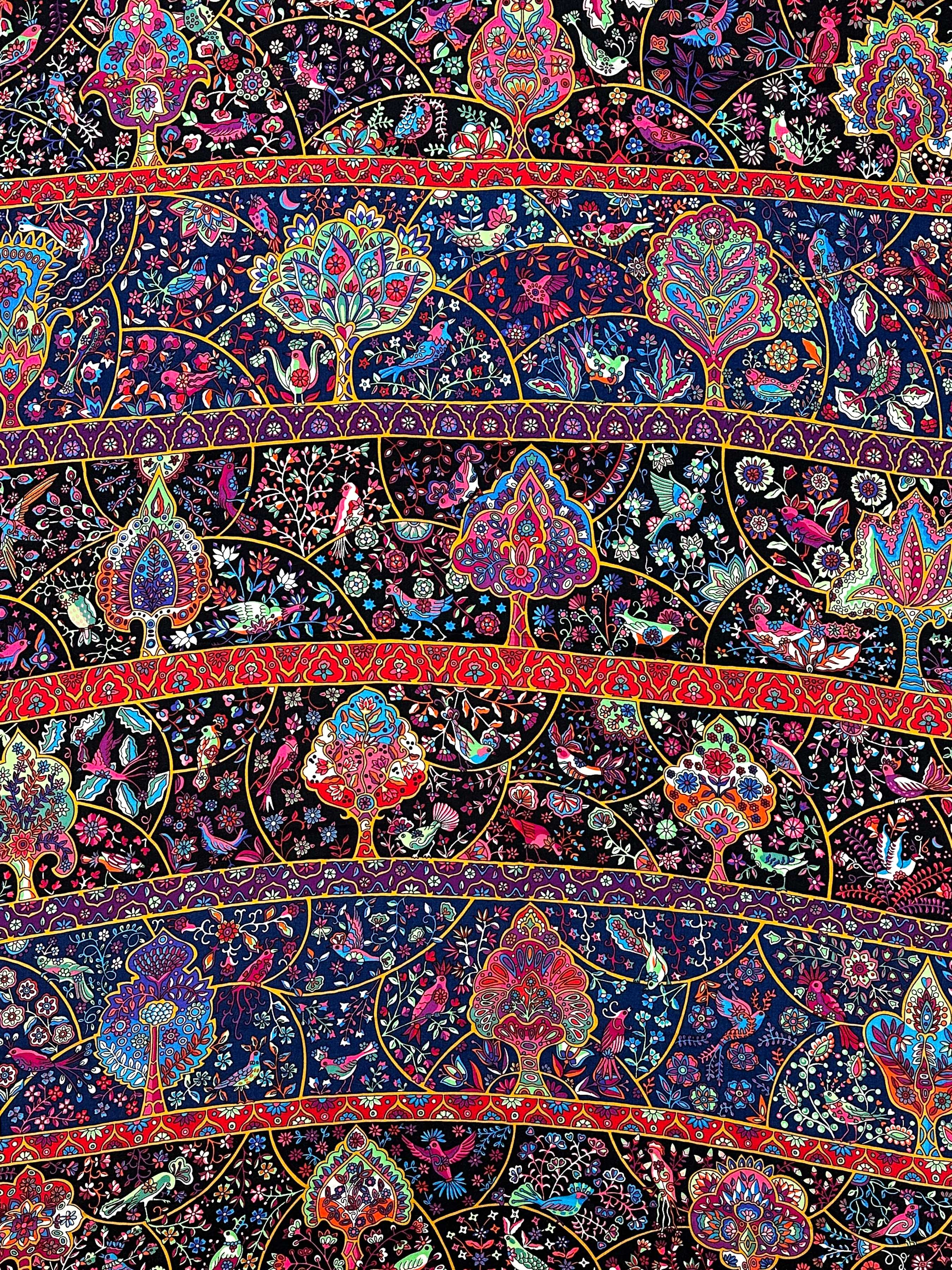 Hermès Au Pays des Oiseaux Fleurs Cashmere Silk 140