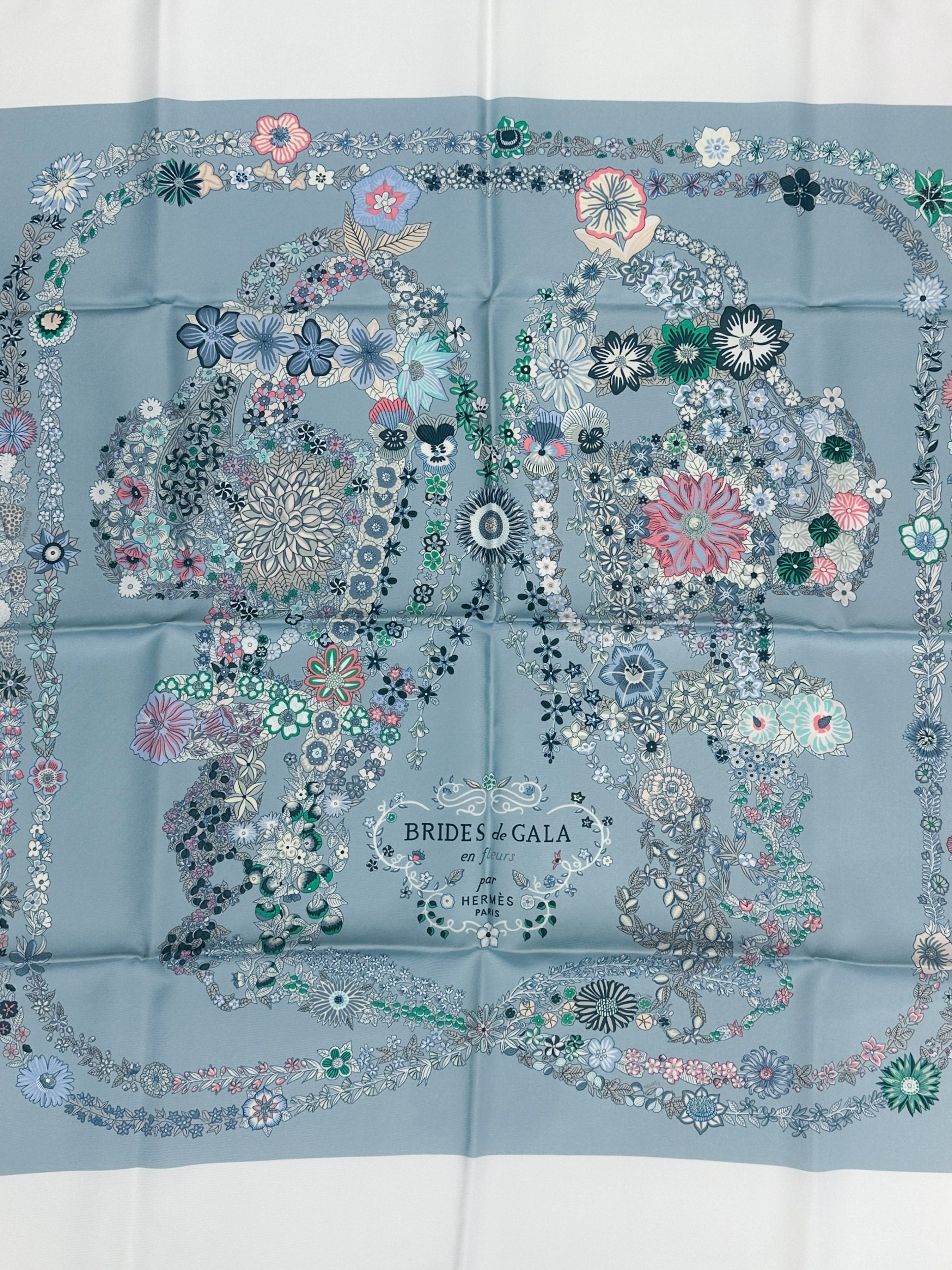 Hermès Brides de Gala en Fleurs 90