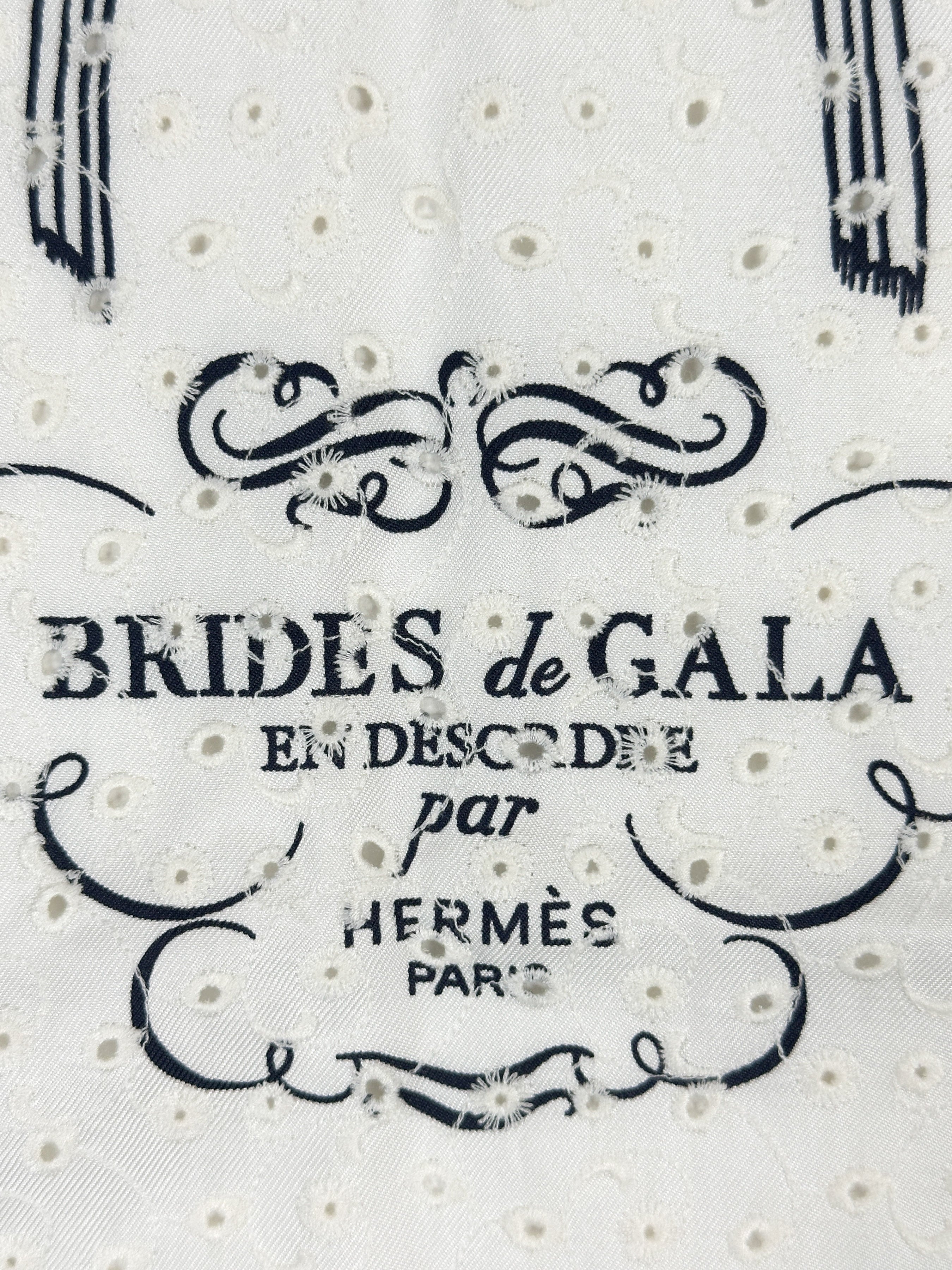 Hermès Brides de Gala Broderie Anglaise 70