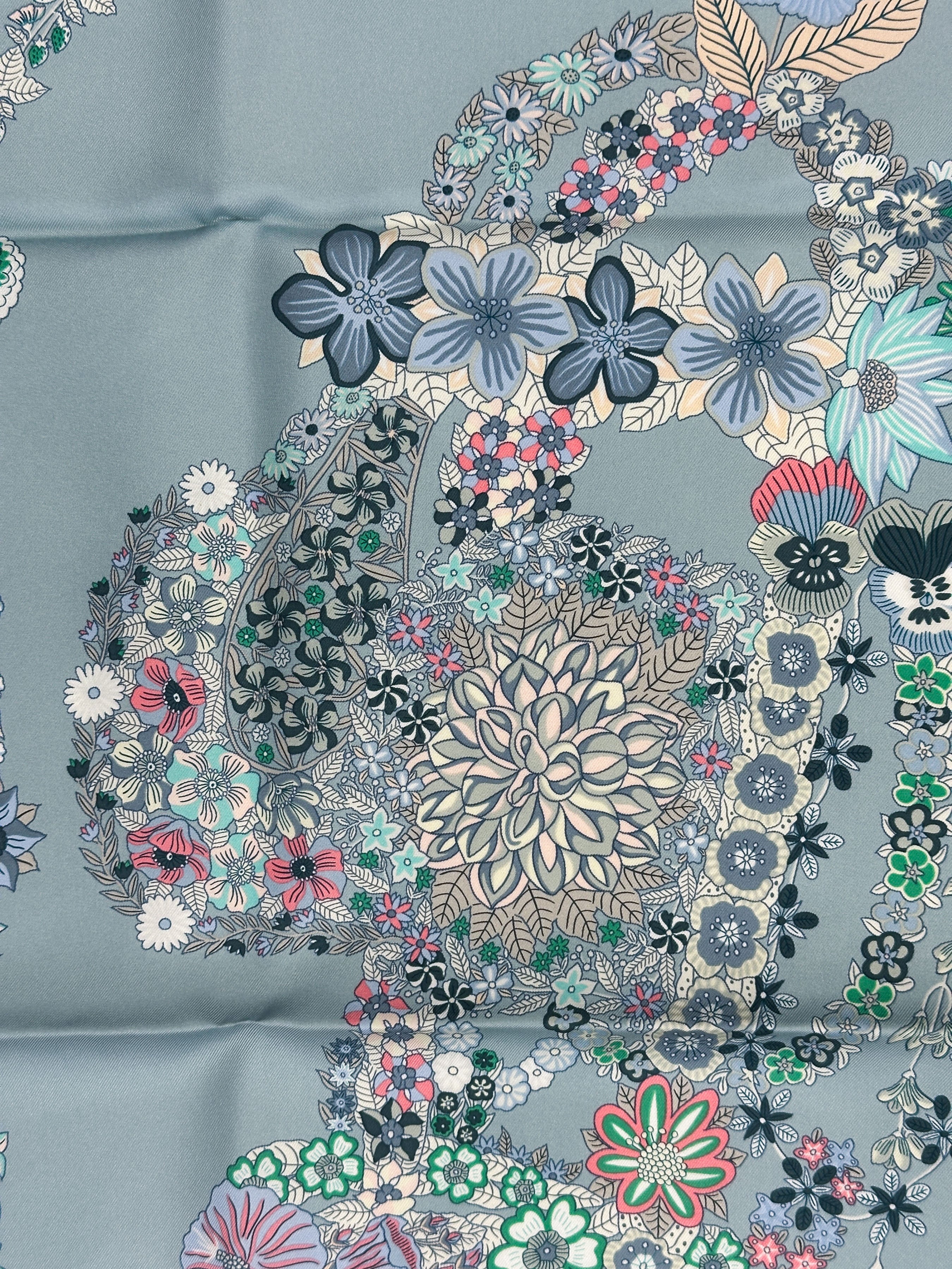 Hermès Brides de Gala en Fleurs 90