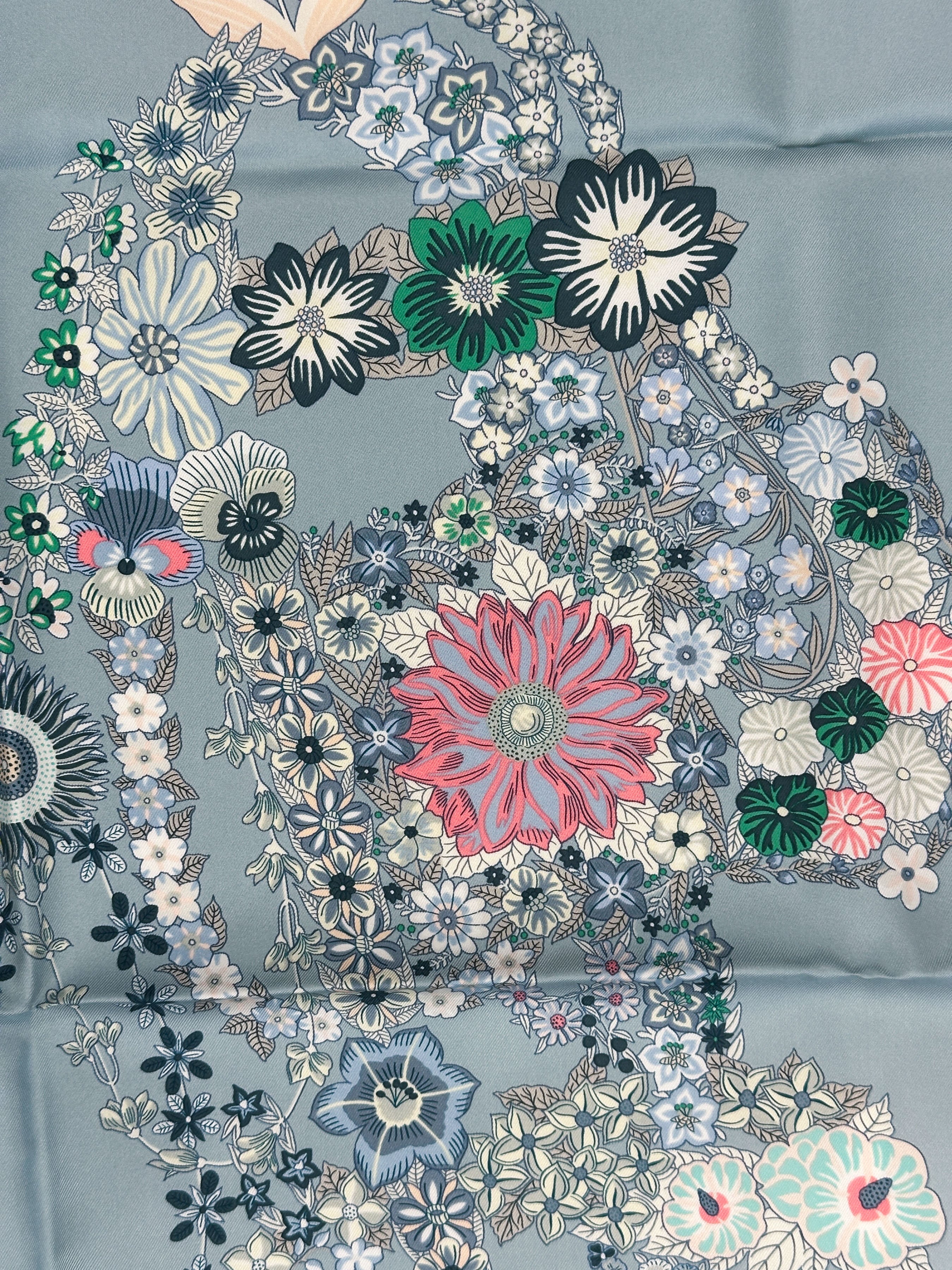 Hermès Brides de Gala en Fleurs 90