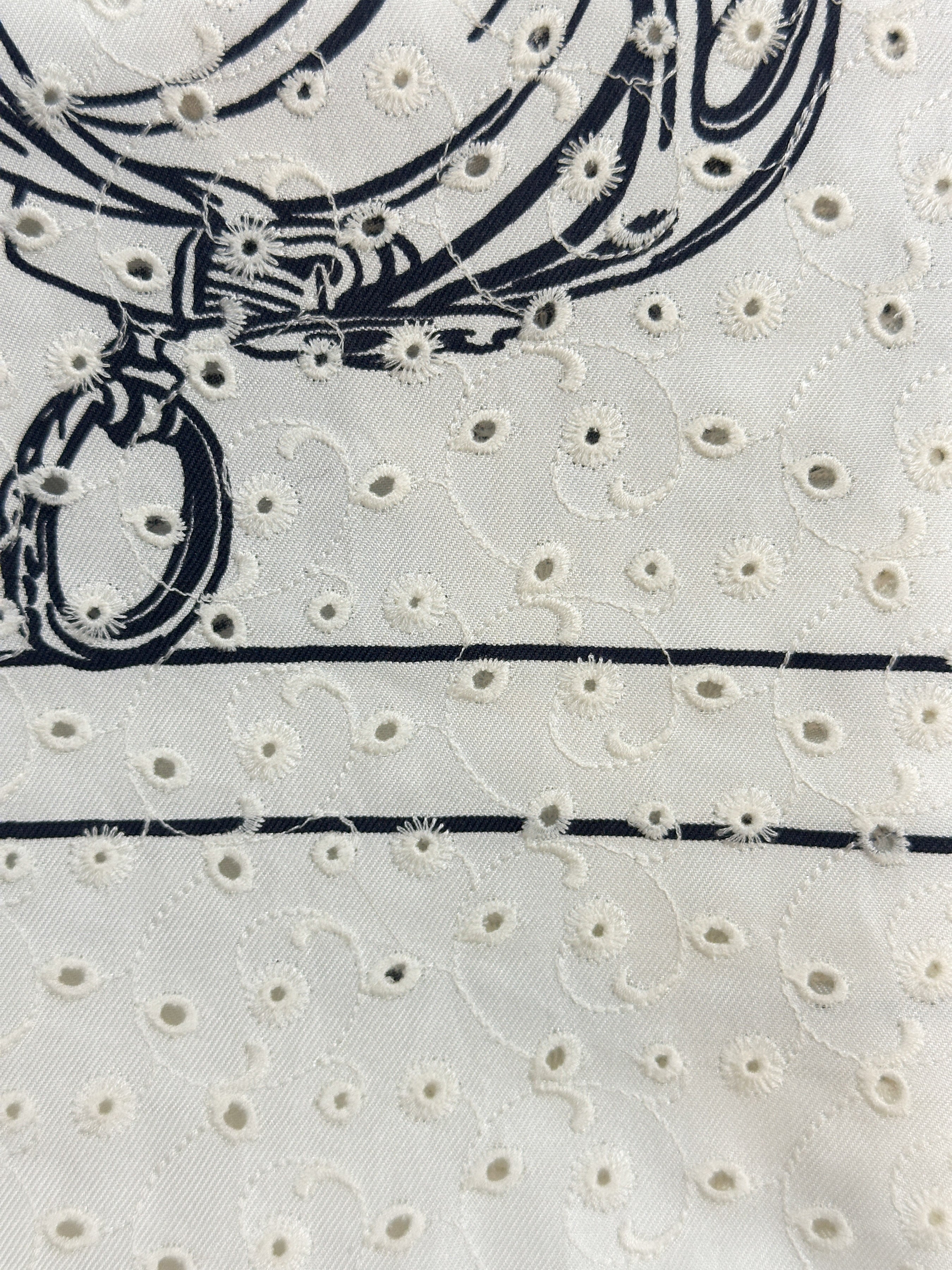 Hermès Brides de Gala Broderie Anglaise 70
