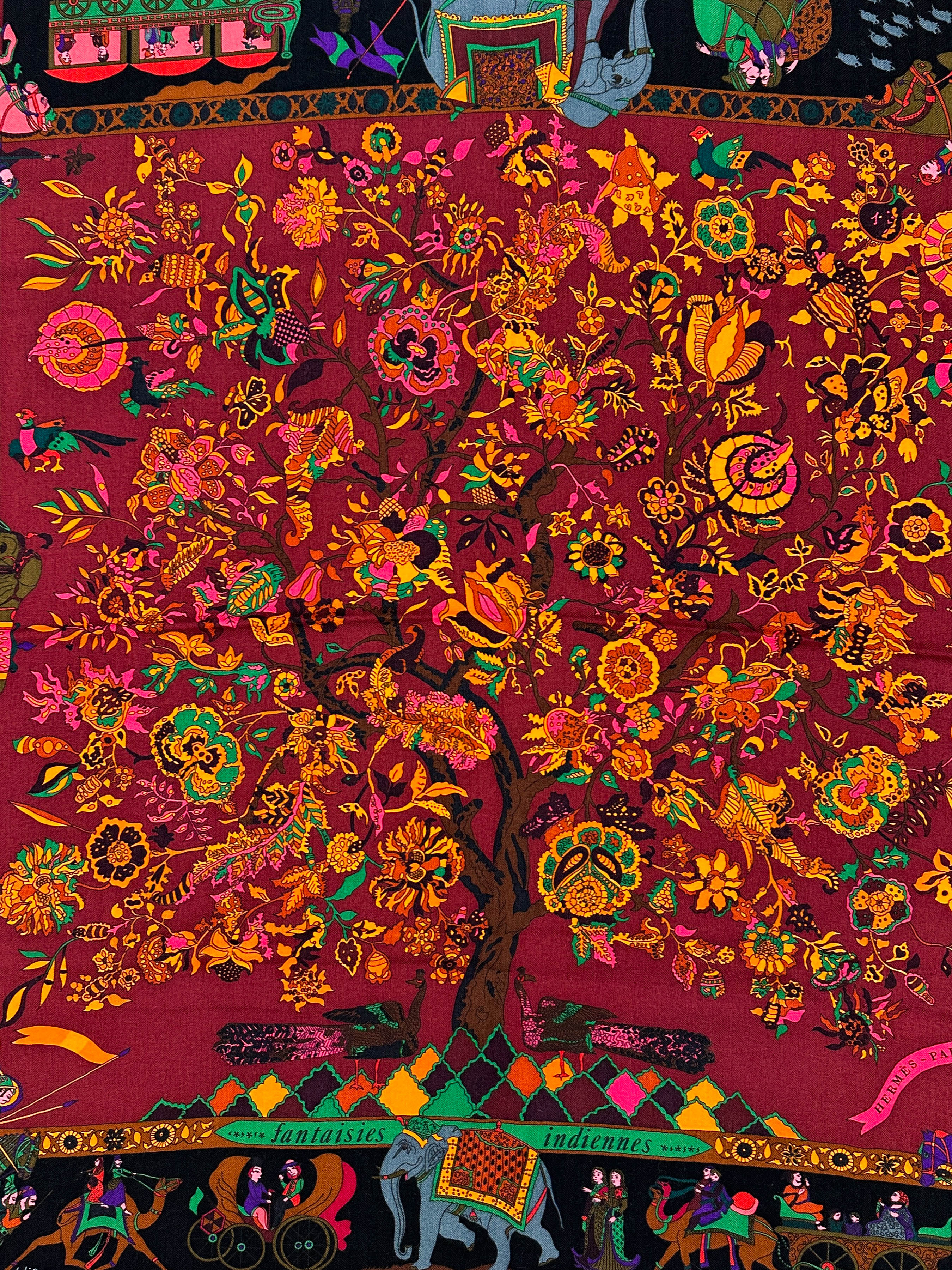 Hermès Fantaisies Indiennes Cashmere Silk 90
