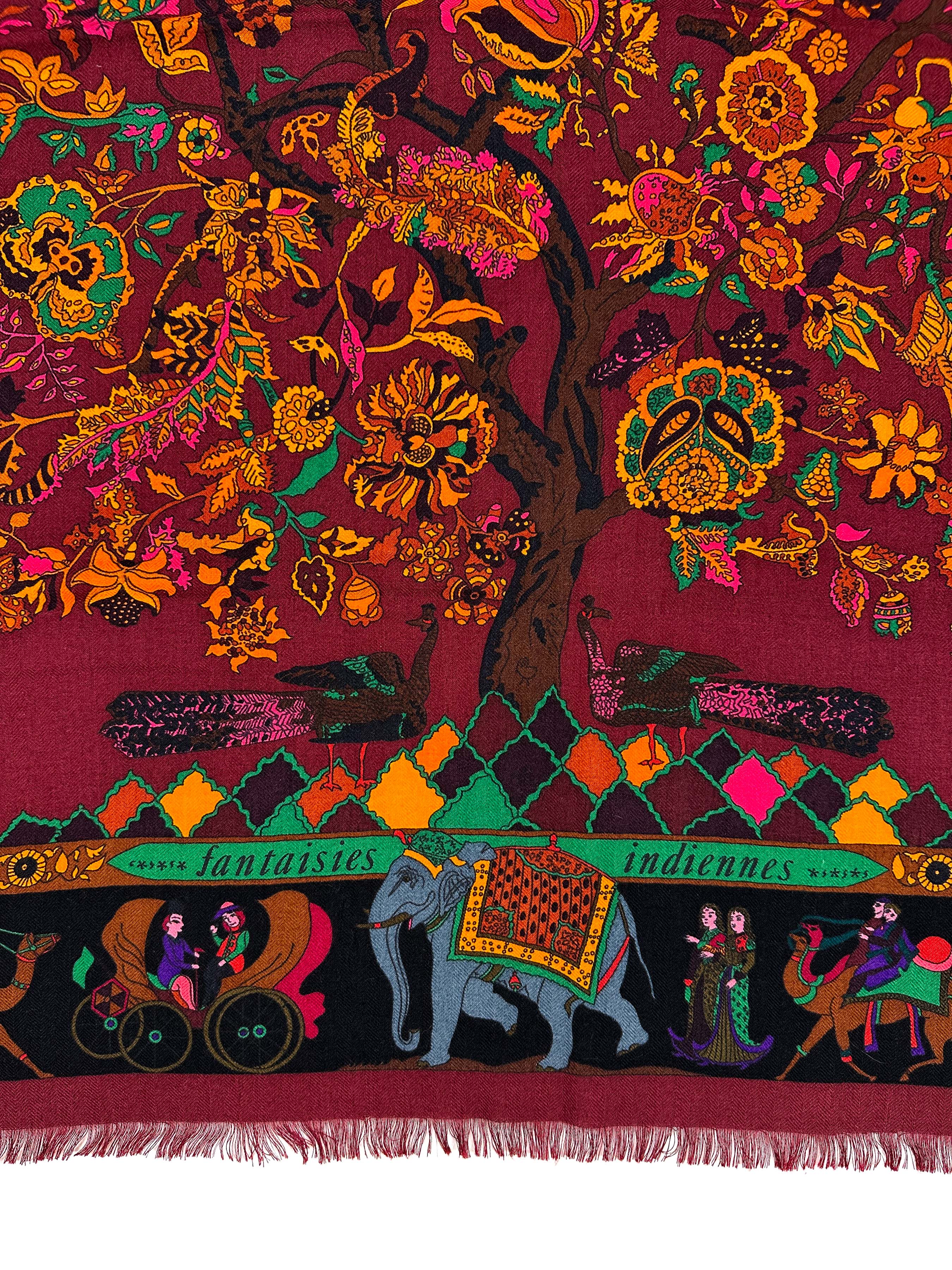 Hermès Fantaisies Indiennes Cashmere Silk 90
