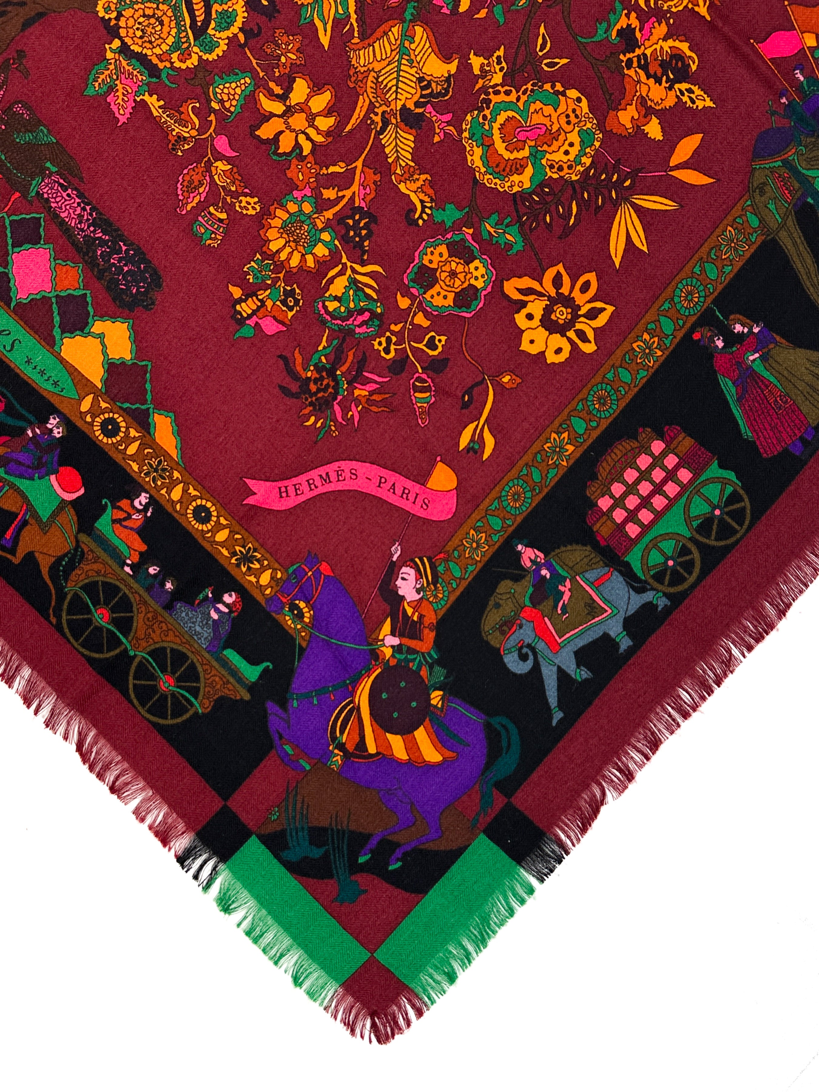 Hermès Fantaisies Indiennes Cashmere Silk 90