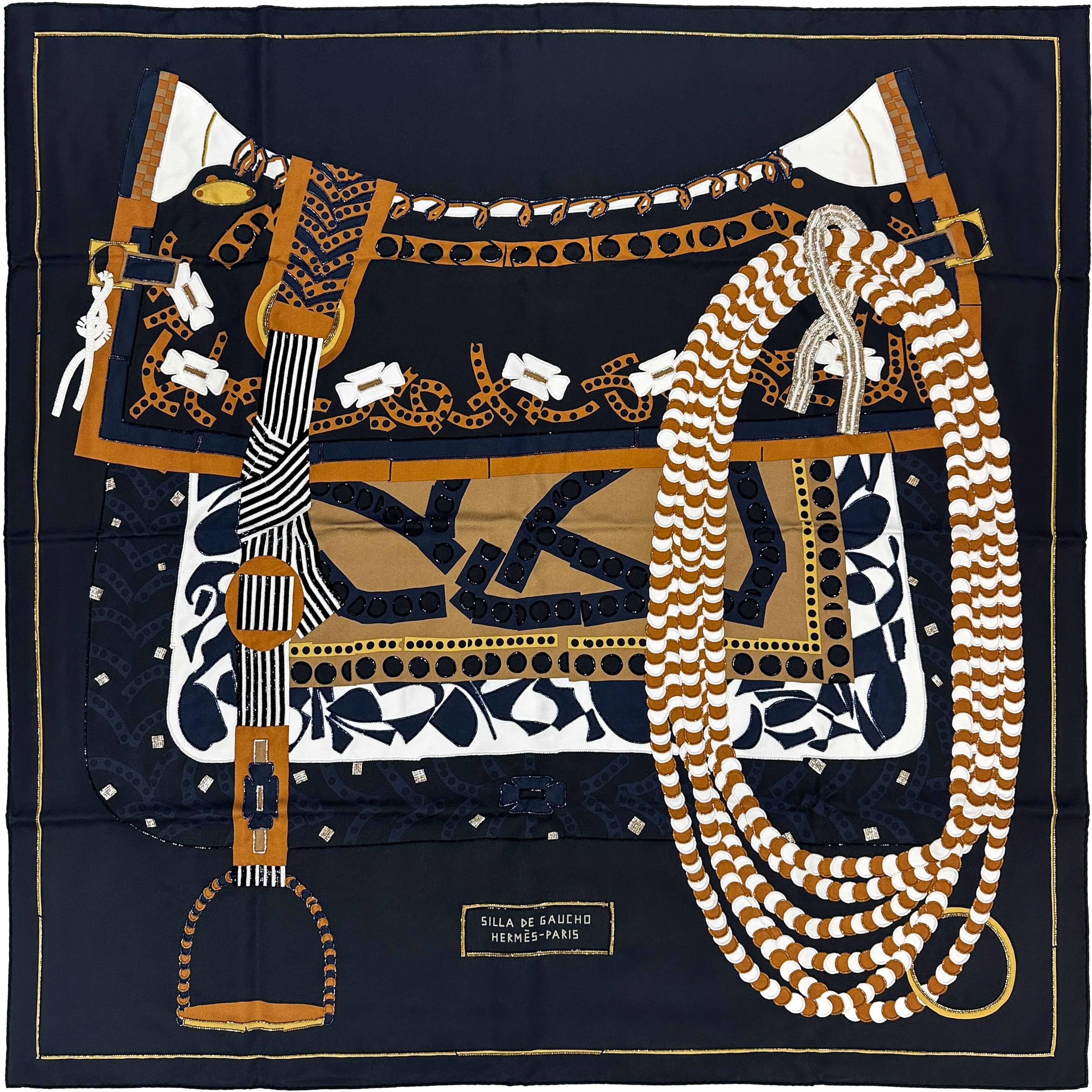 Hermès Silla de Gaucho Exceptional Beaded 90