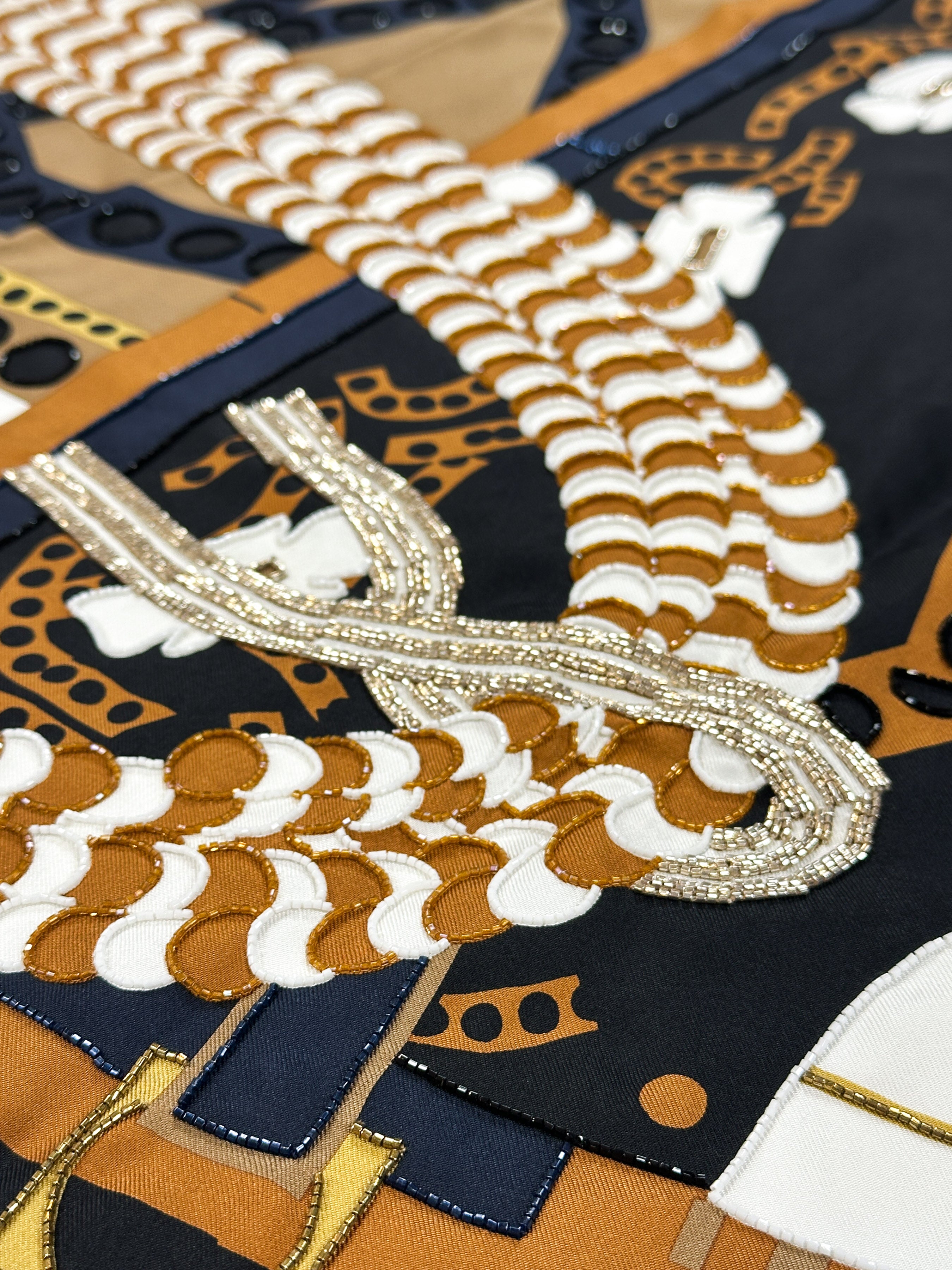 Hermès Silla de Gaucho Exceptional Beaded 90