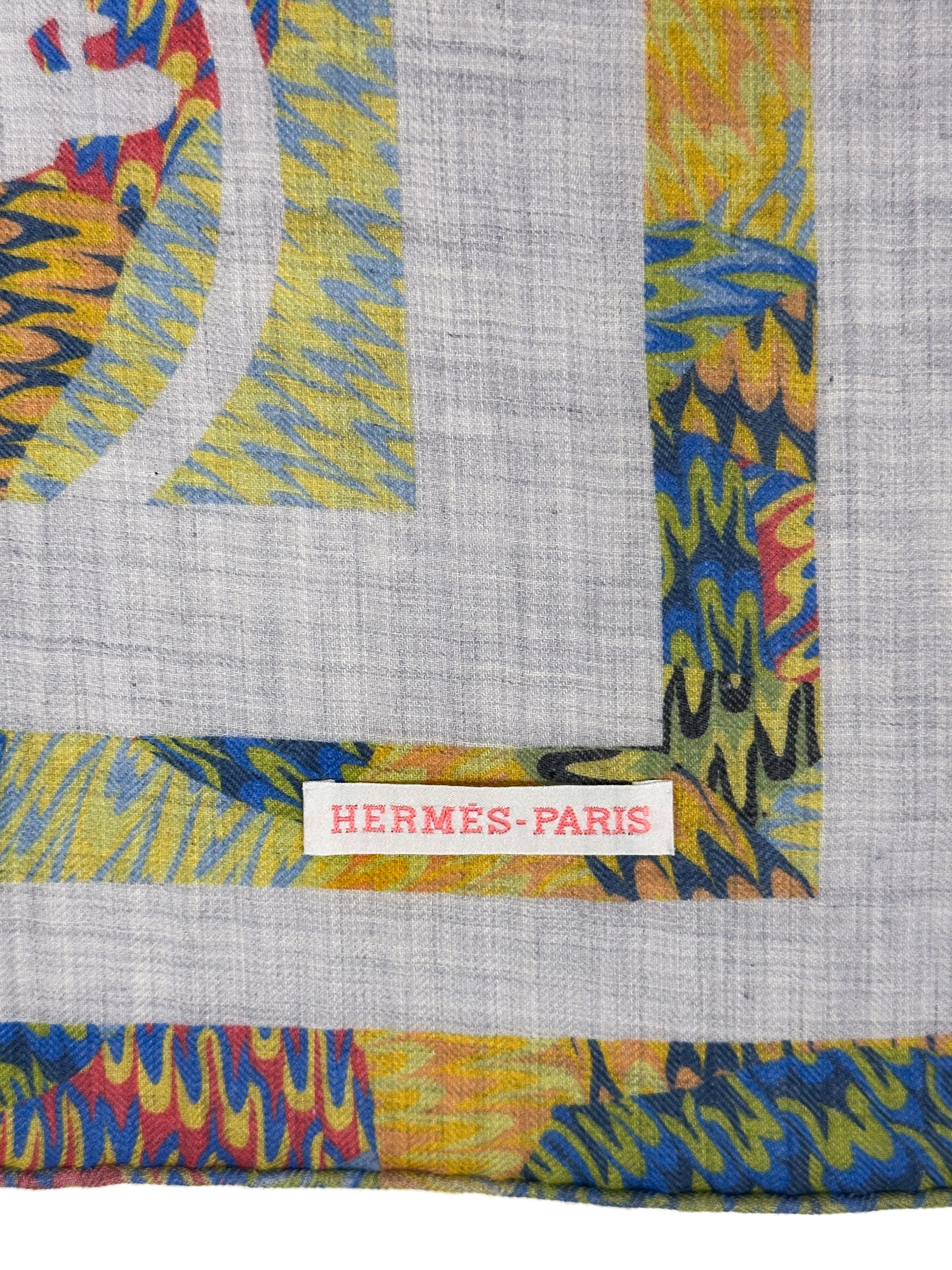 Hermès Ex-Libris Marble Cashmere Silk 90
