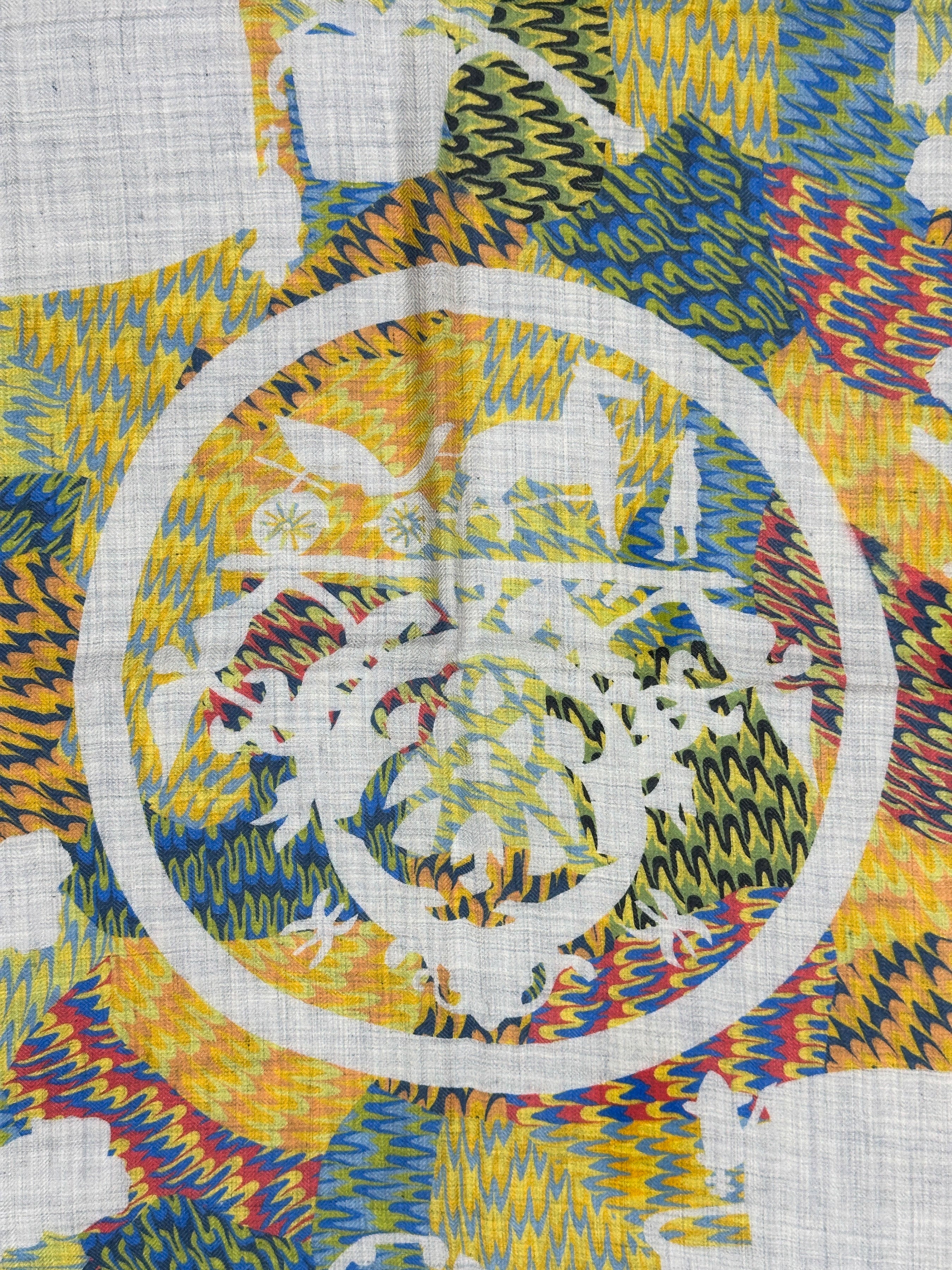 Hermès Ex-Libris Marble Cashmere Silk 90