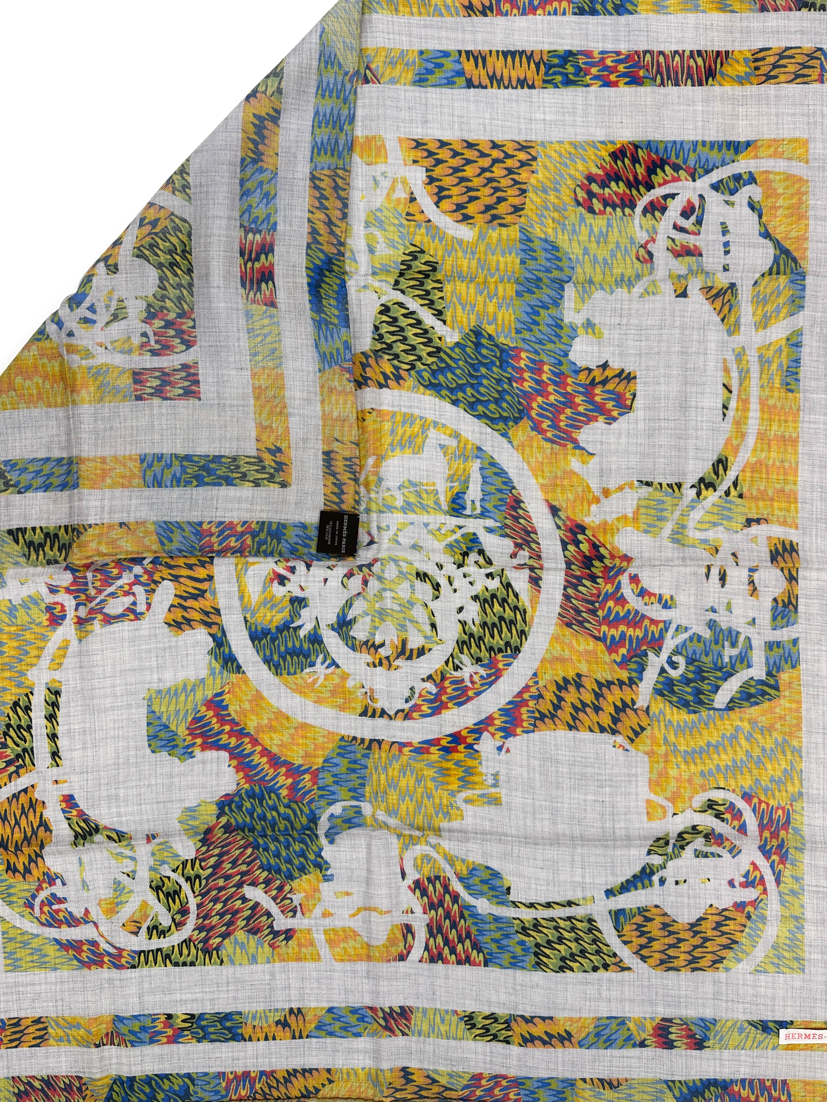 Hermès Ex-Libris Marble Cashmere Silk 90