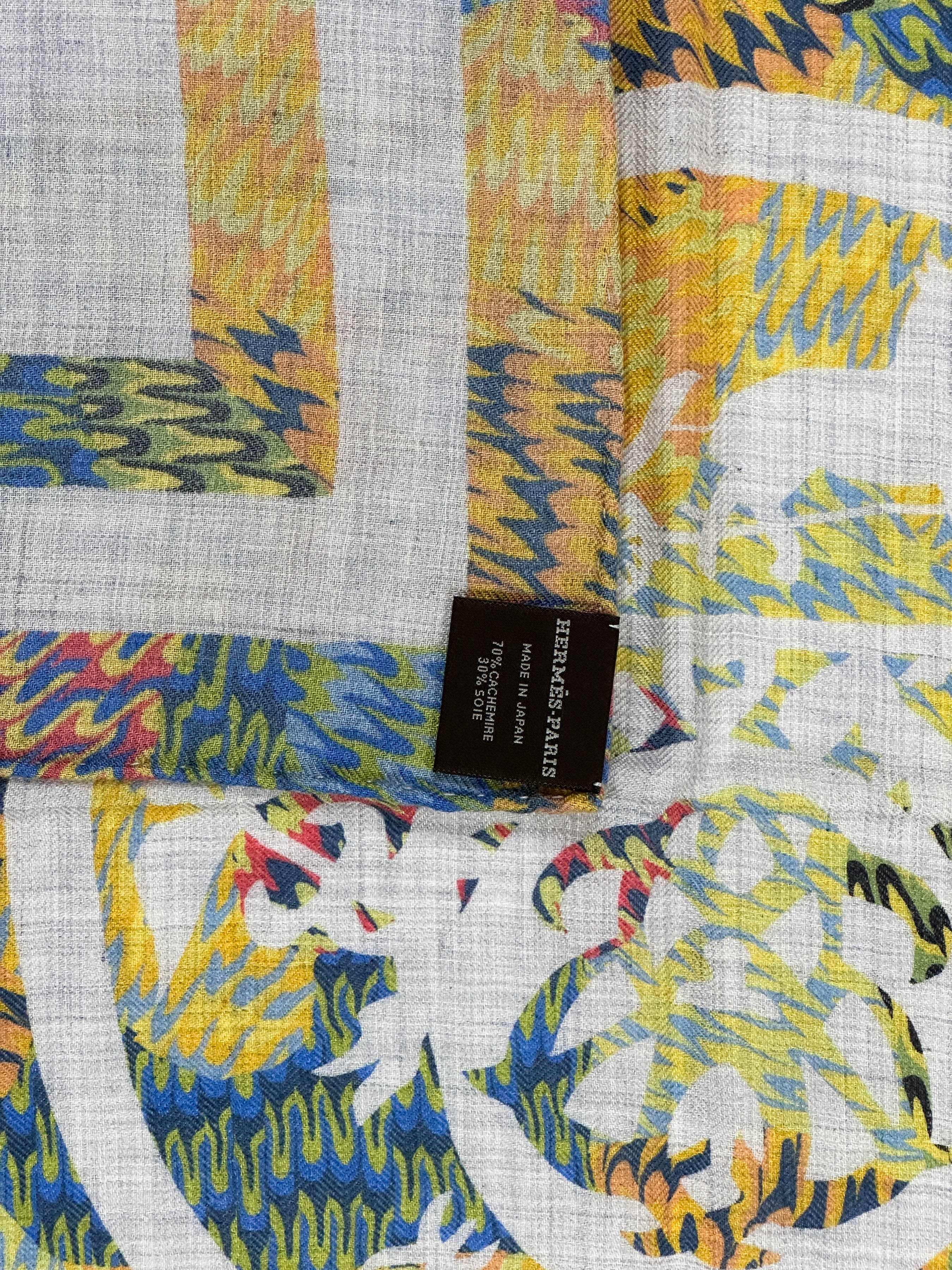Hermès Ex-Libris Marble Cashmere Silk 90