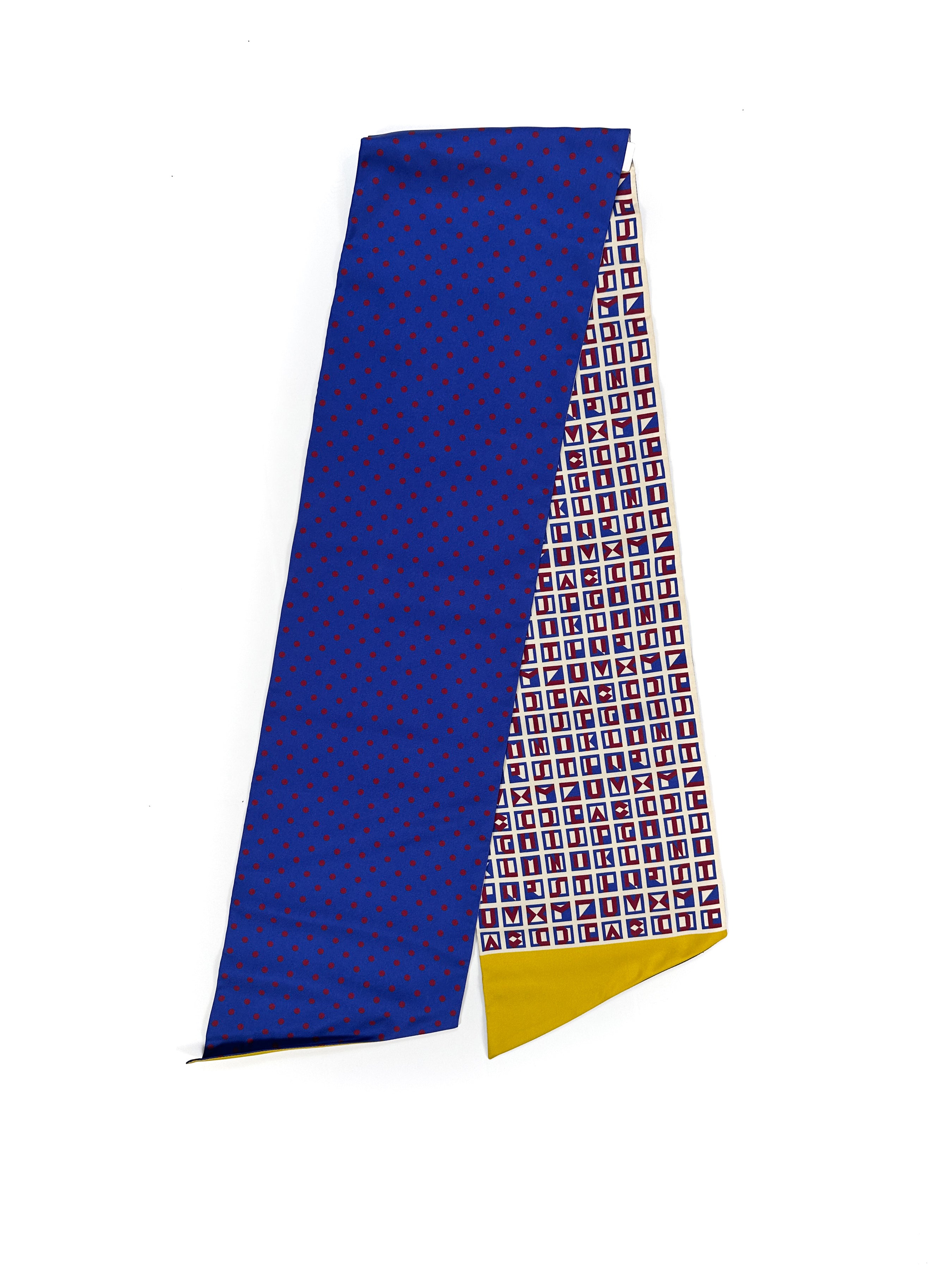 Hermès Lettres au Pois Maxi Twilly Cut
