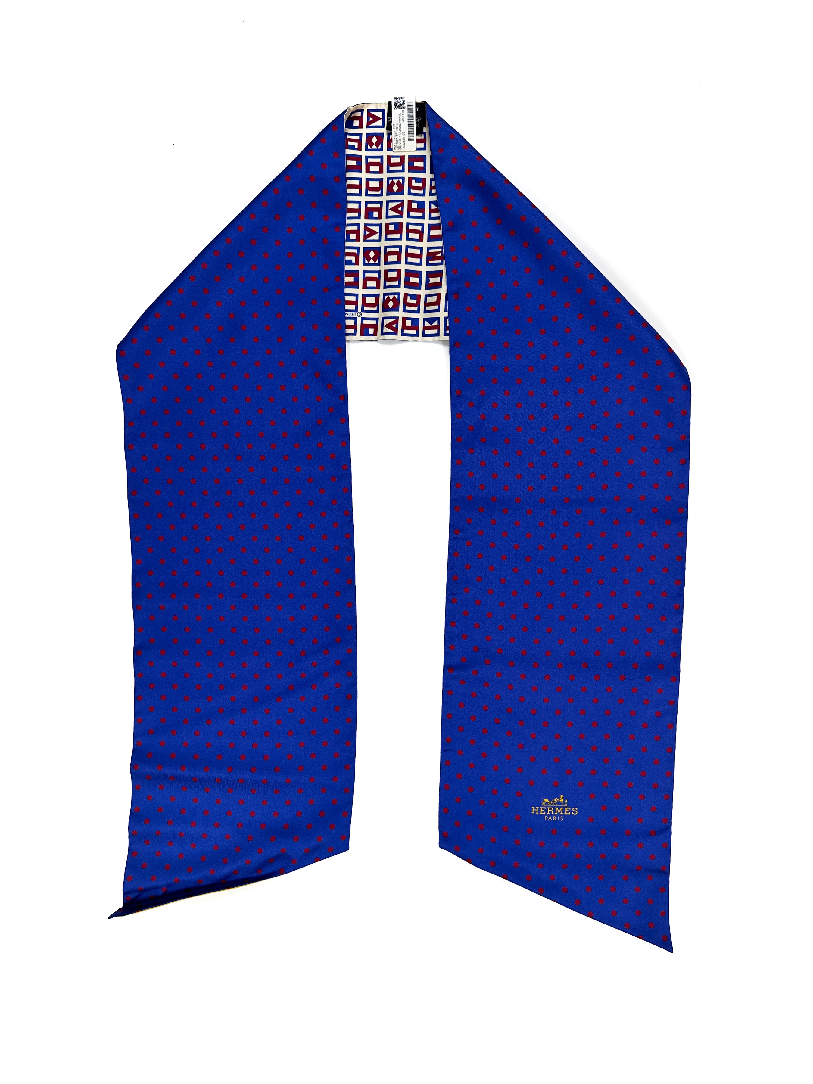 Hermès Lettres au Pois Maxi Twilly Cut