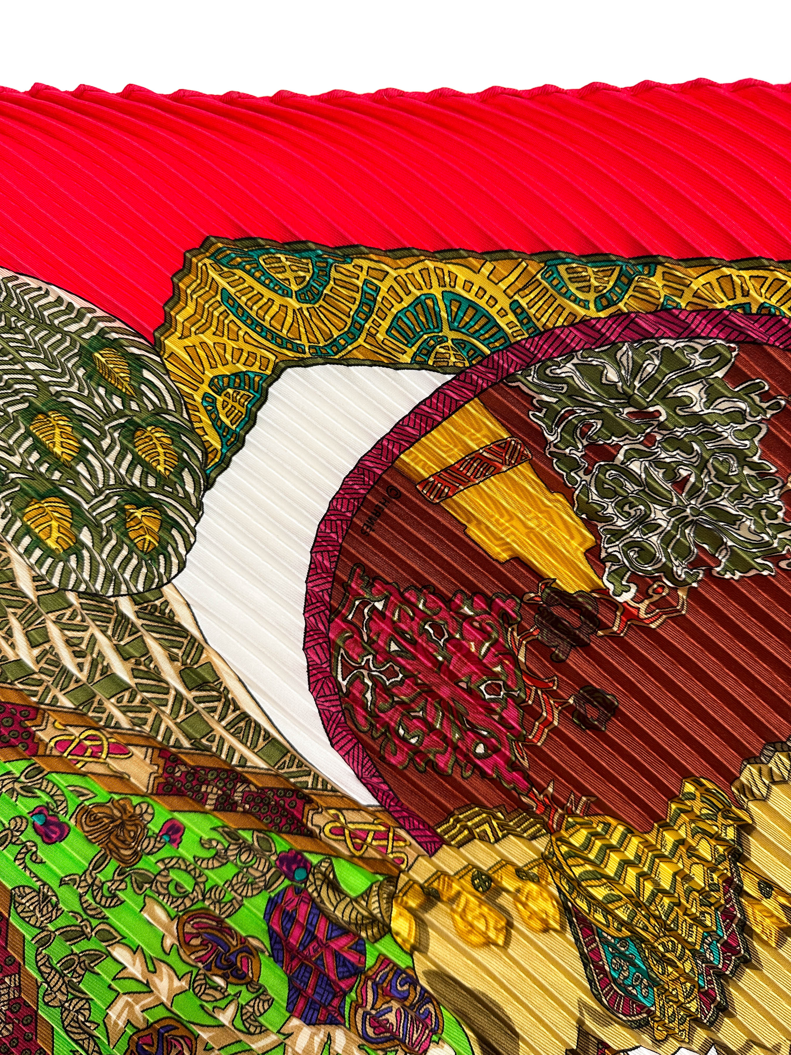 Hermès Art Des Steppes Plissé 90