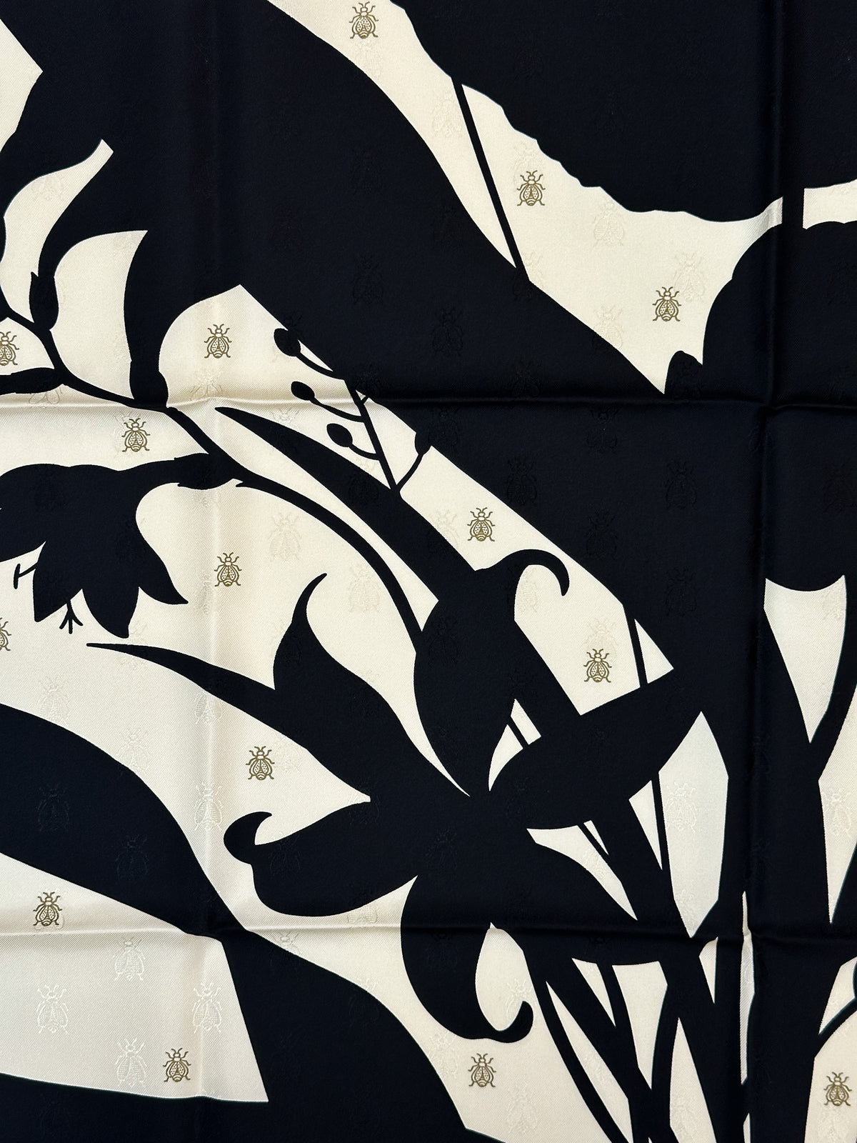 Hermès Bouquet Final Jacquard With Leather Tassel 90