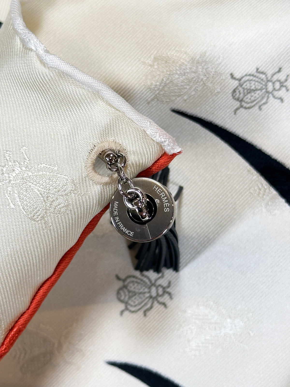 Hermès Bouquet Final Jacquard With Leather Tassel 90