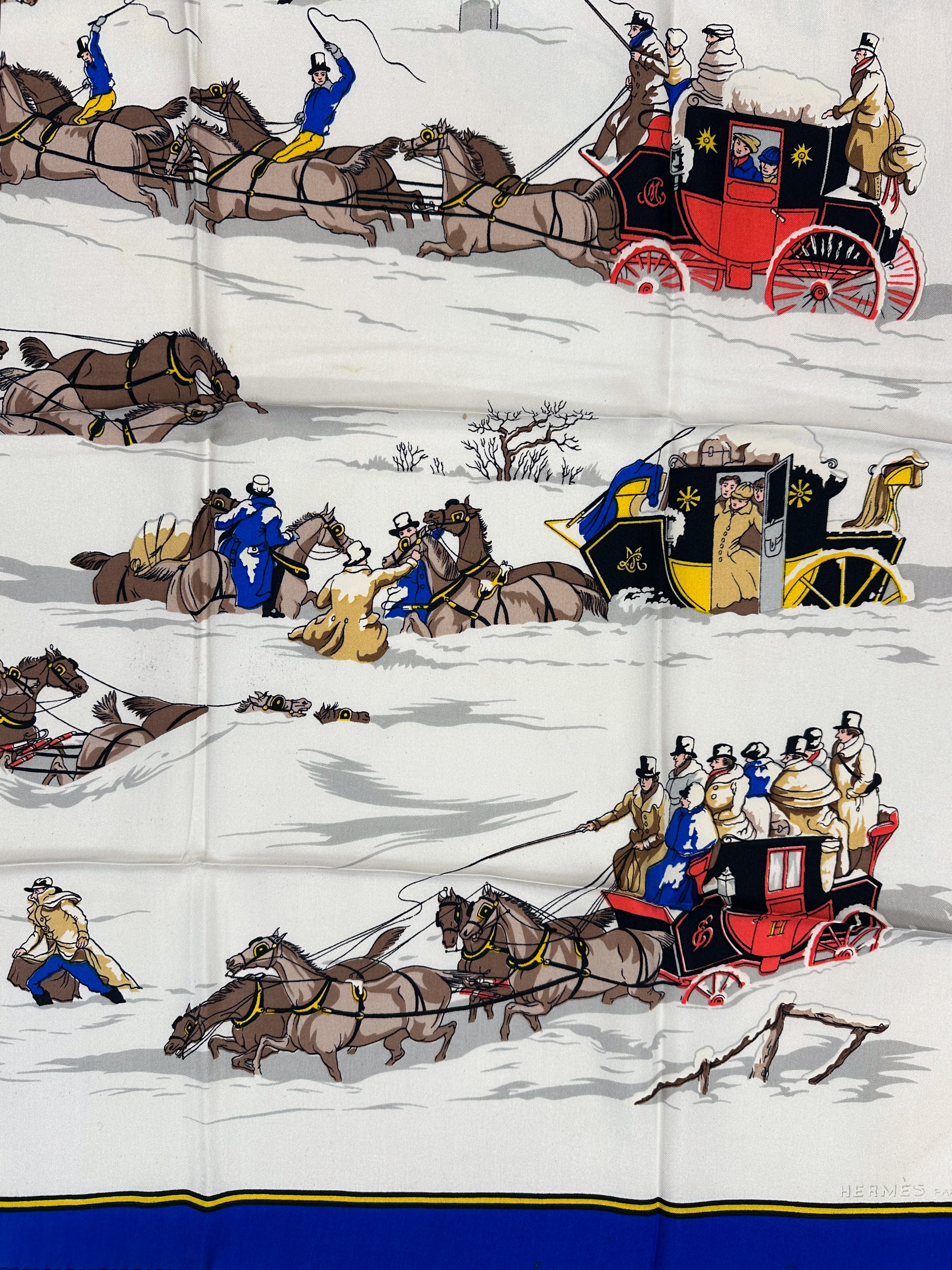Hermès Diligences Par Temps de Neige 90 C.1967