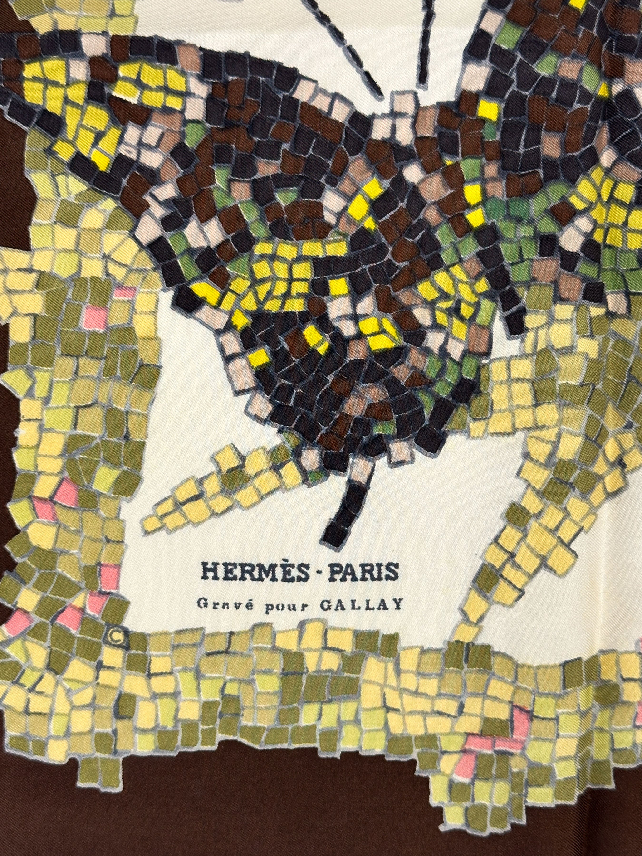 Hermès Papillons Mosaïques 90