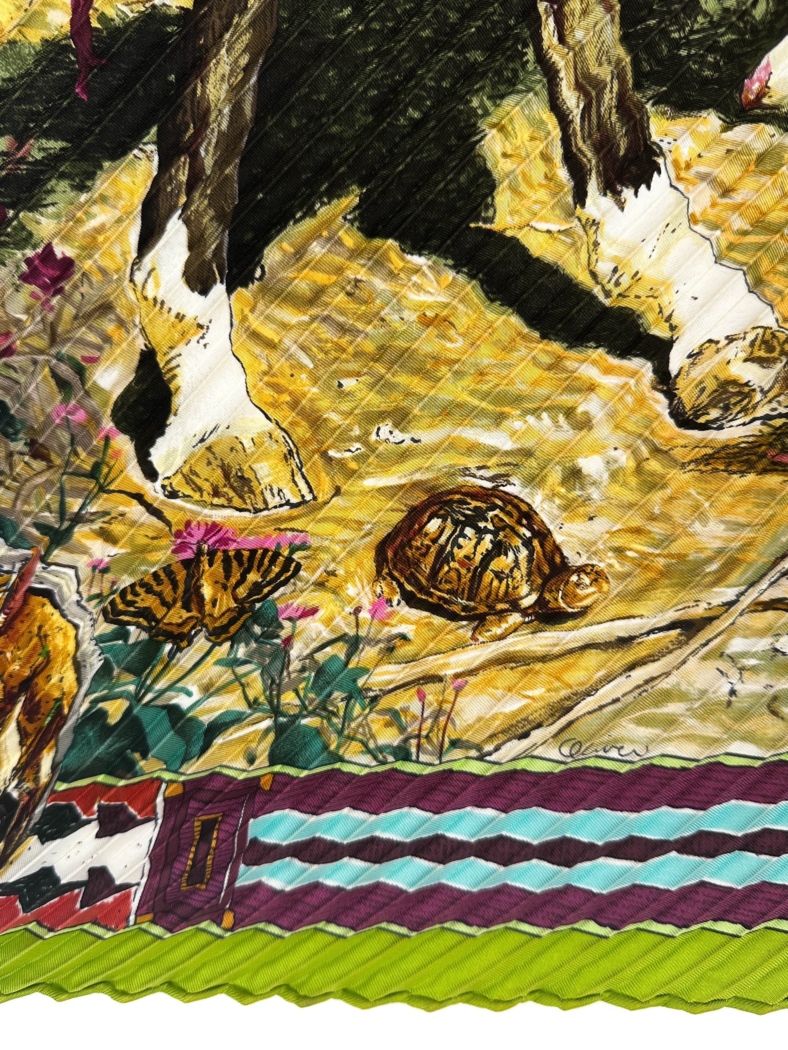 Hermès Les Cheyennes First Edition Plissé 90