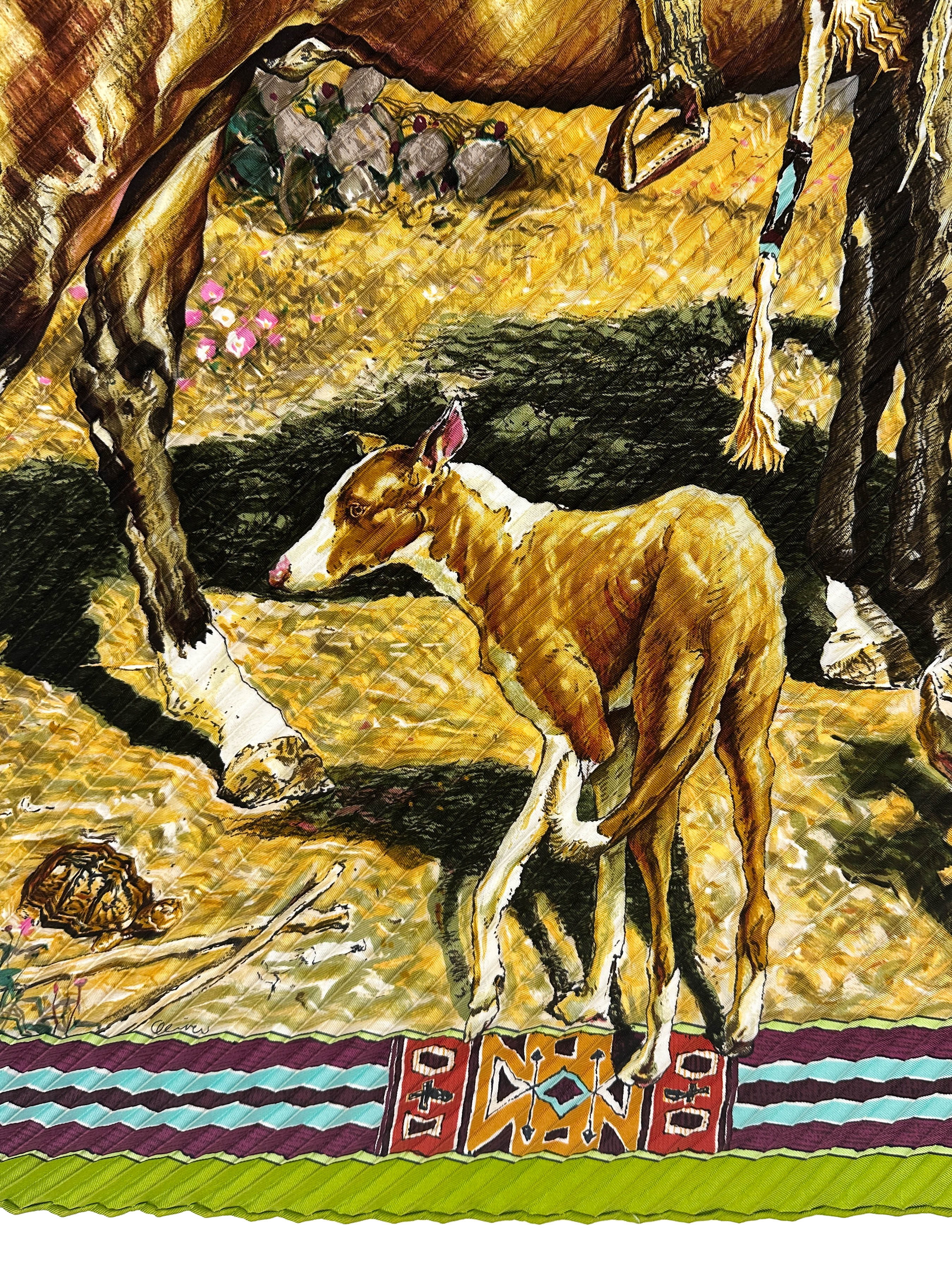 Hermès Les Cheyennes First Edition Plissé 90