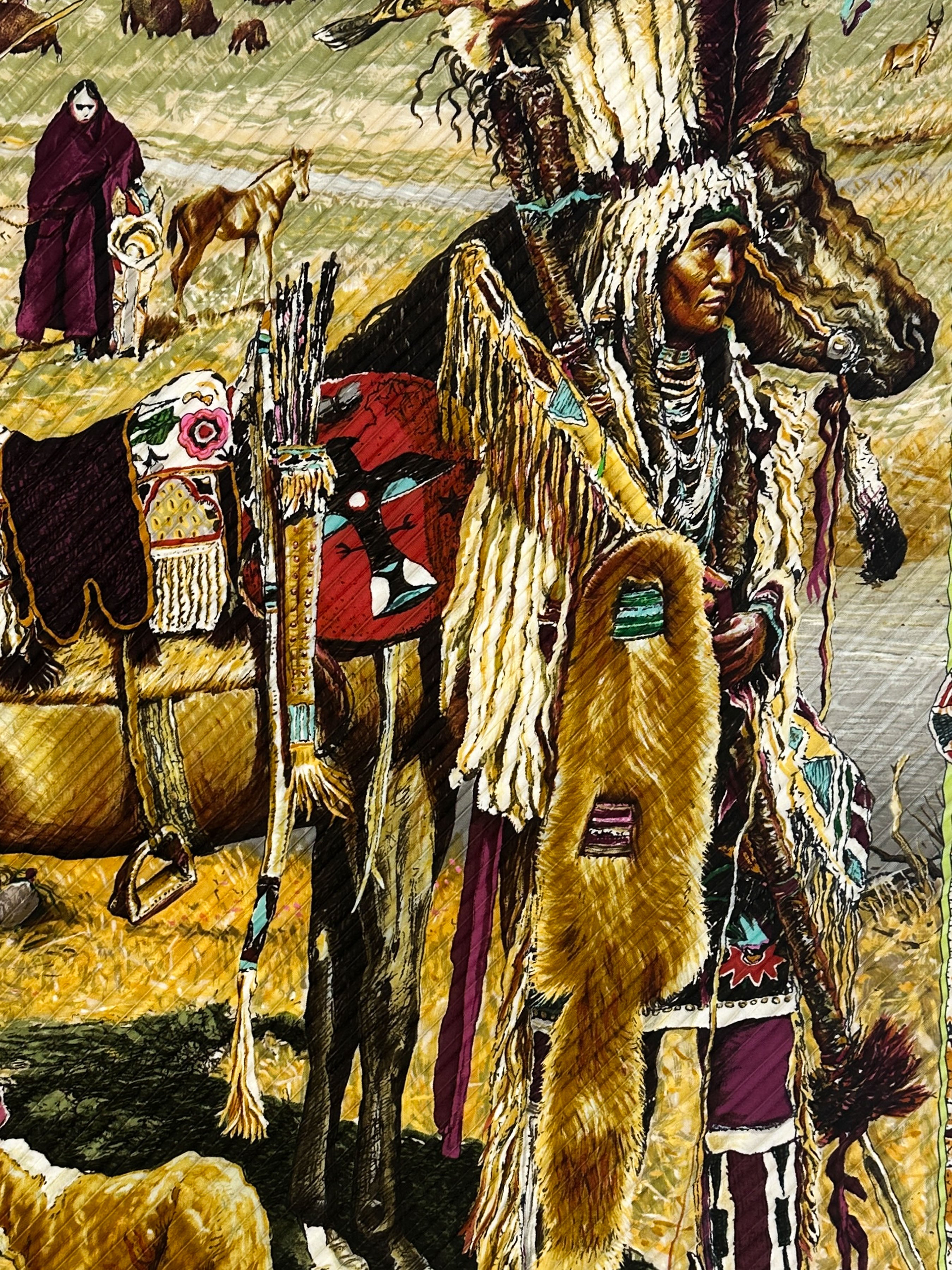 Hermès Les Cheyennes First Edition Plissé 90