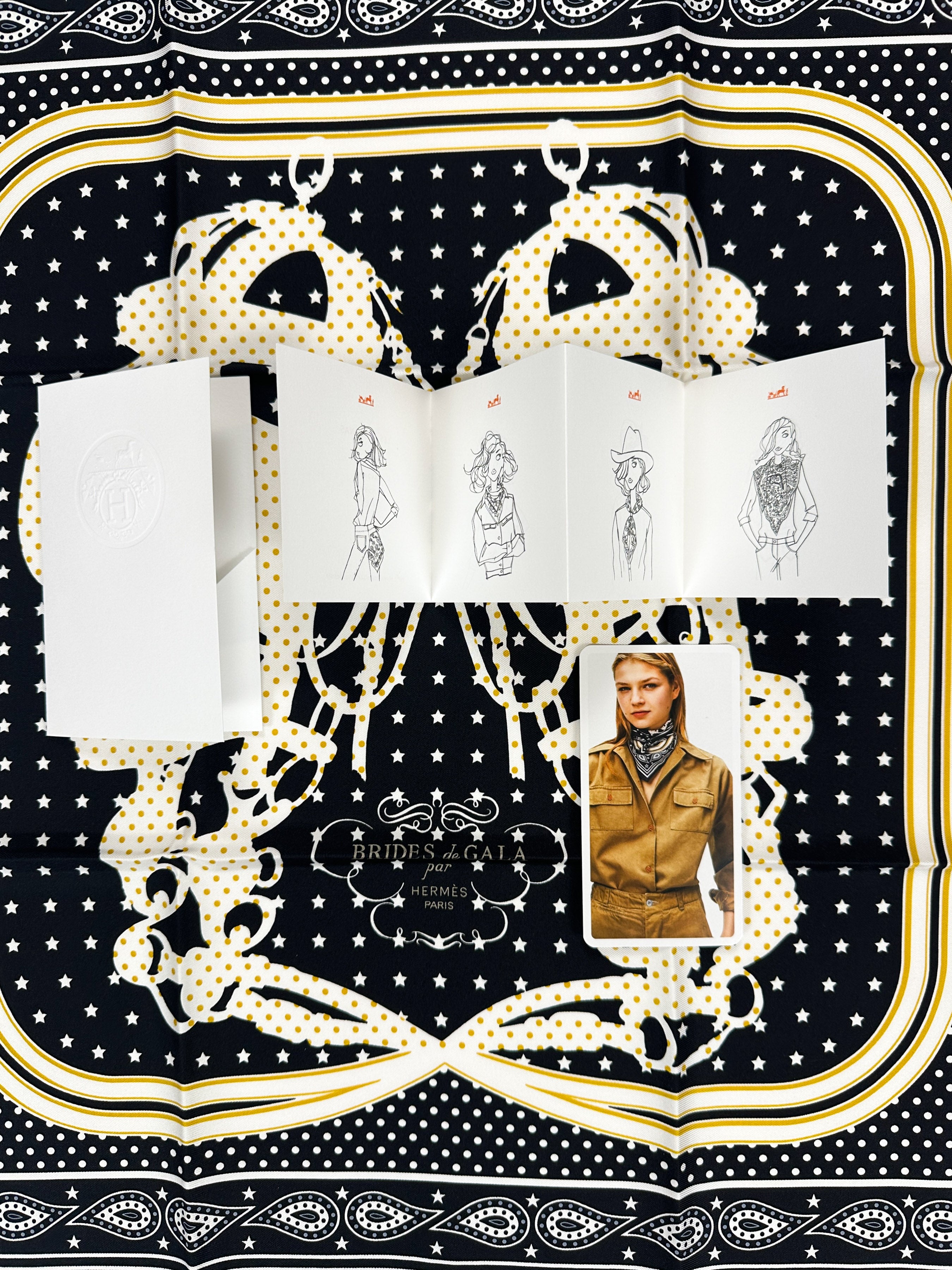 Hermès Brides de Gala a Pois 55