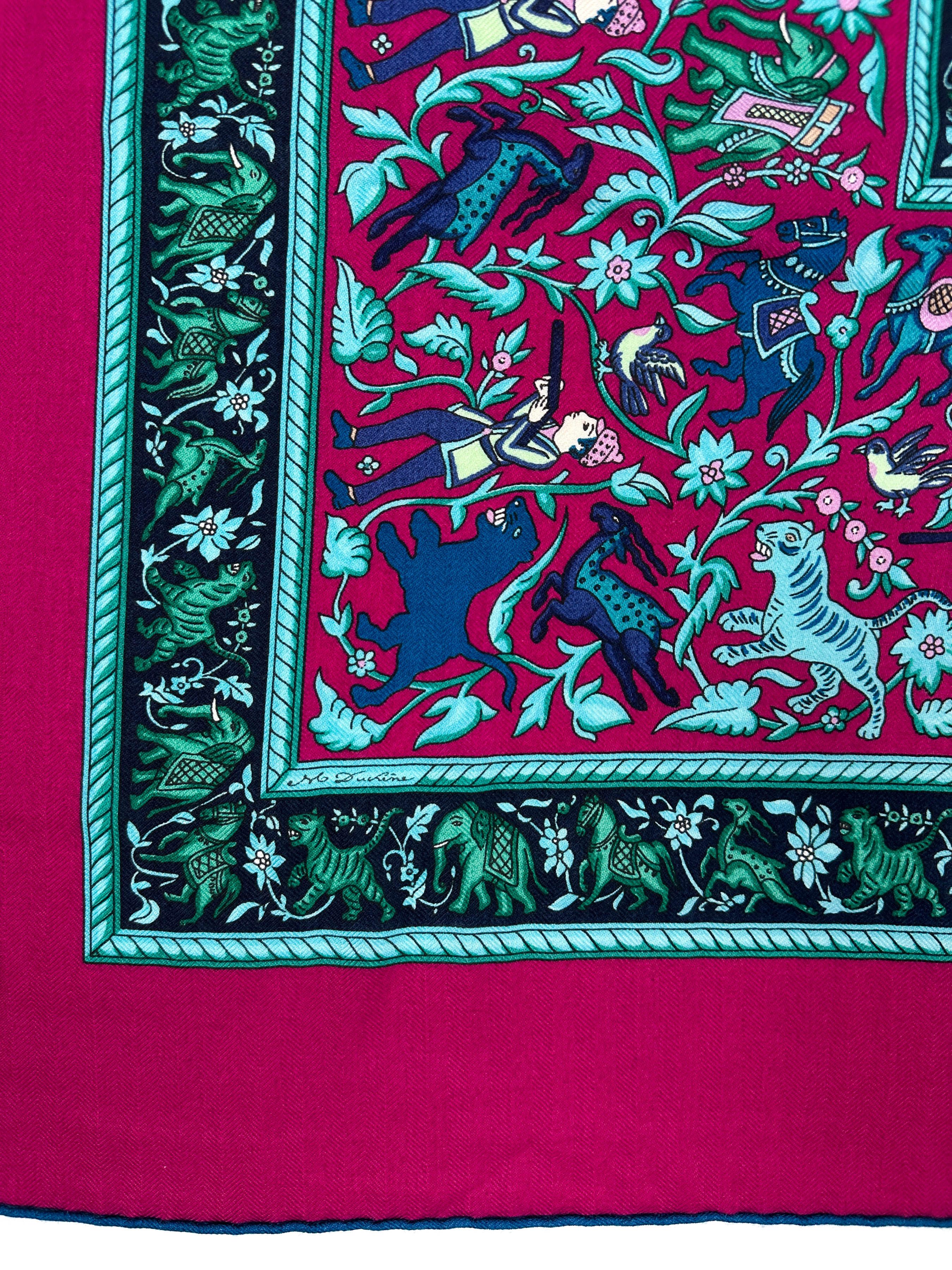 Hermès Chasse en Inde Cashmere Silk 140