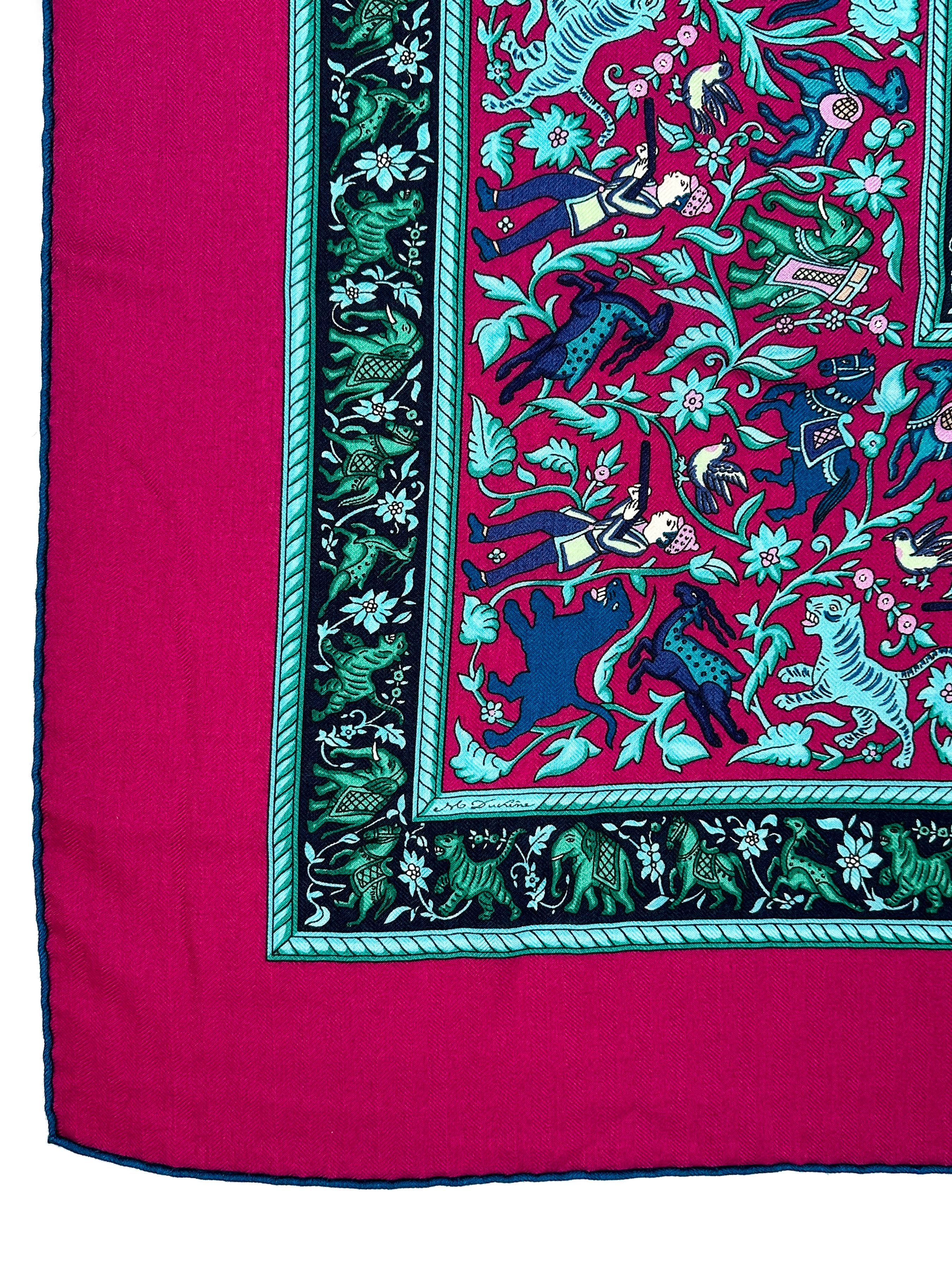 Hermès Chasse en Inde Cashmere Silk 140