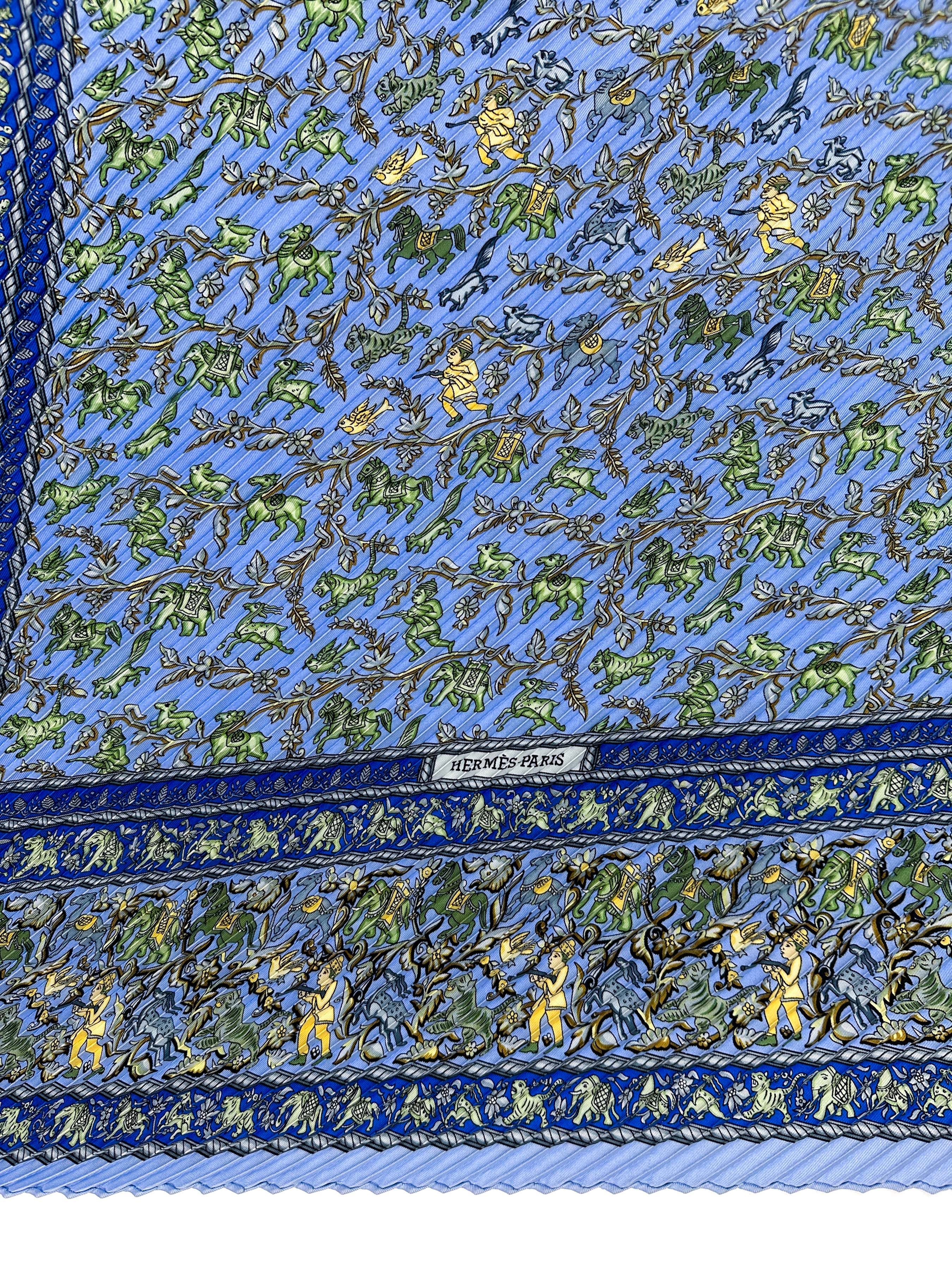 Hermès Chasse en Inde Plissé 90