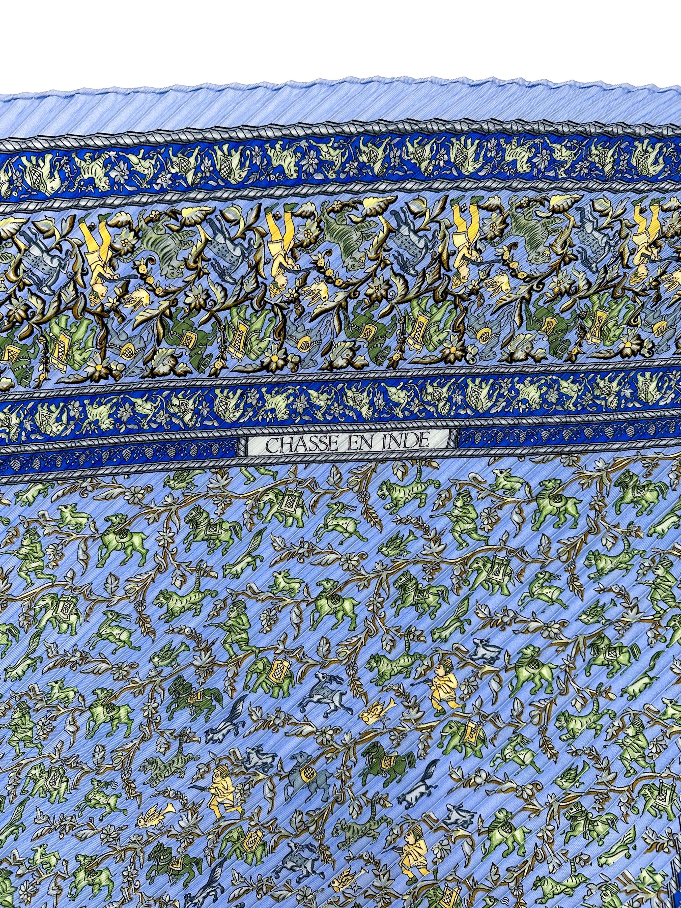 Hermès Chasse en Inde Plissé 90
