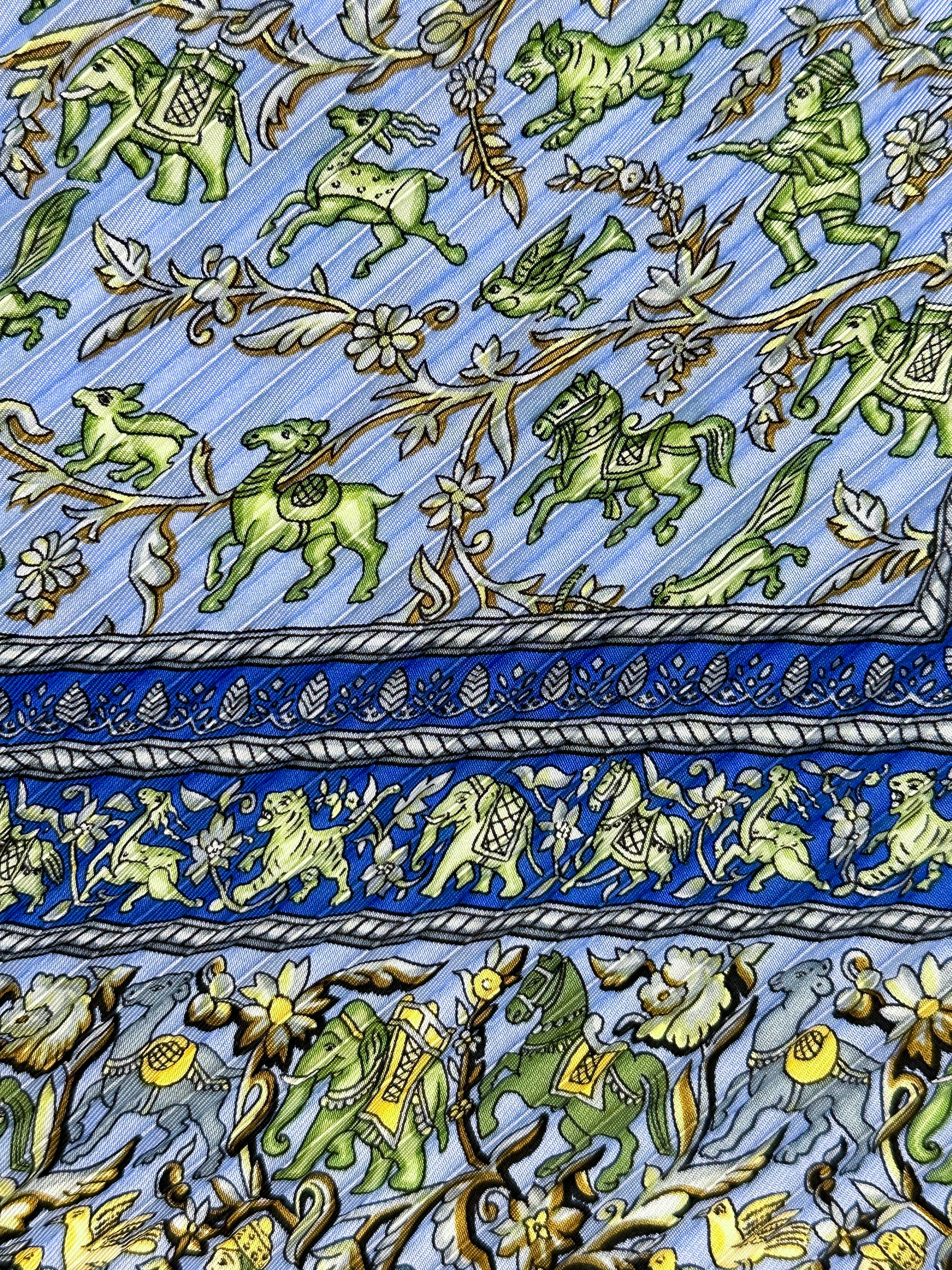 Hermès Chasse en Inde Plissé 90