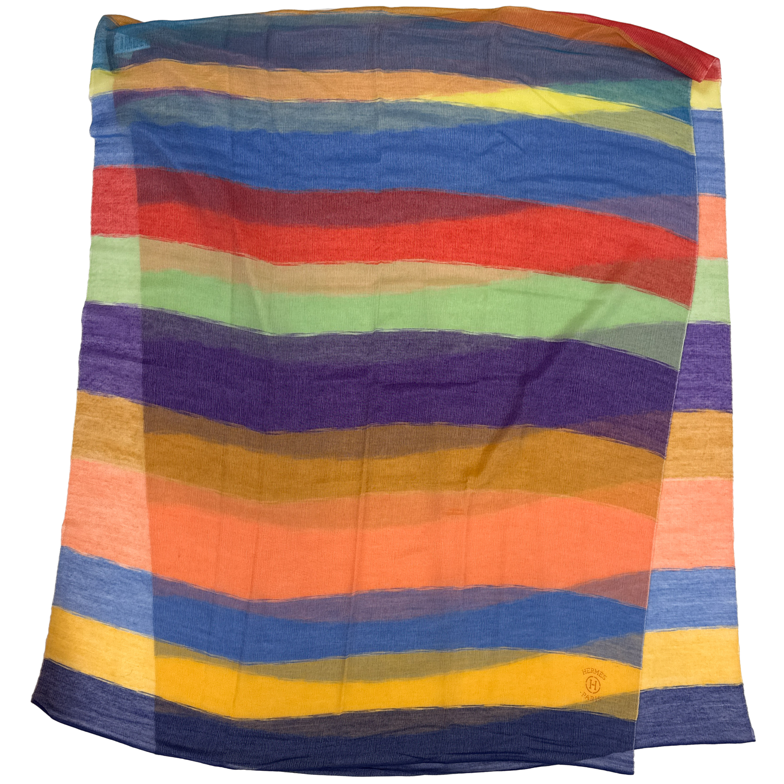 Hermès Etole Plume Bayadere Shawl