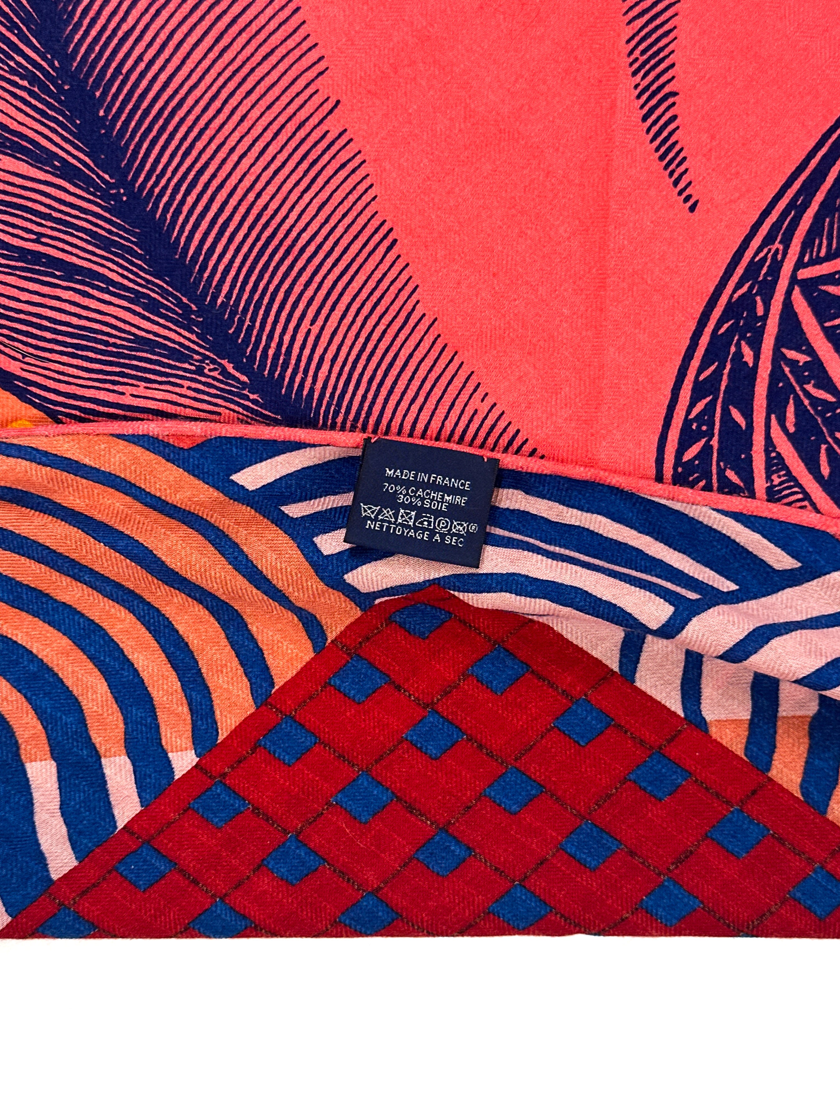 Hermès Cheval Vague Cashmere Silk Giant Triangle