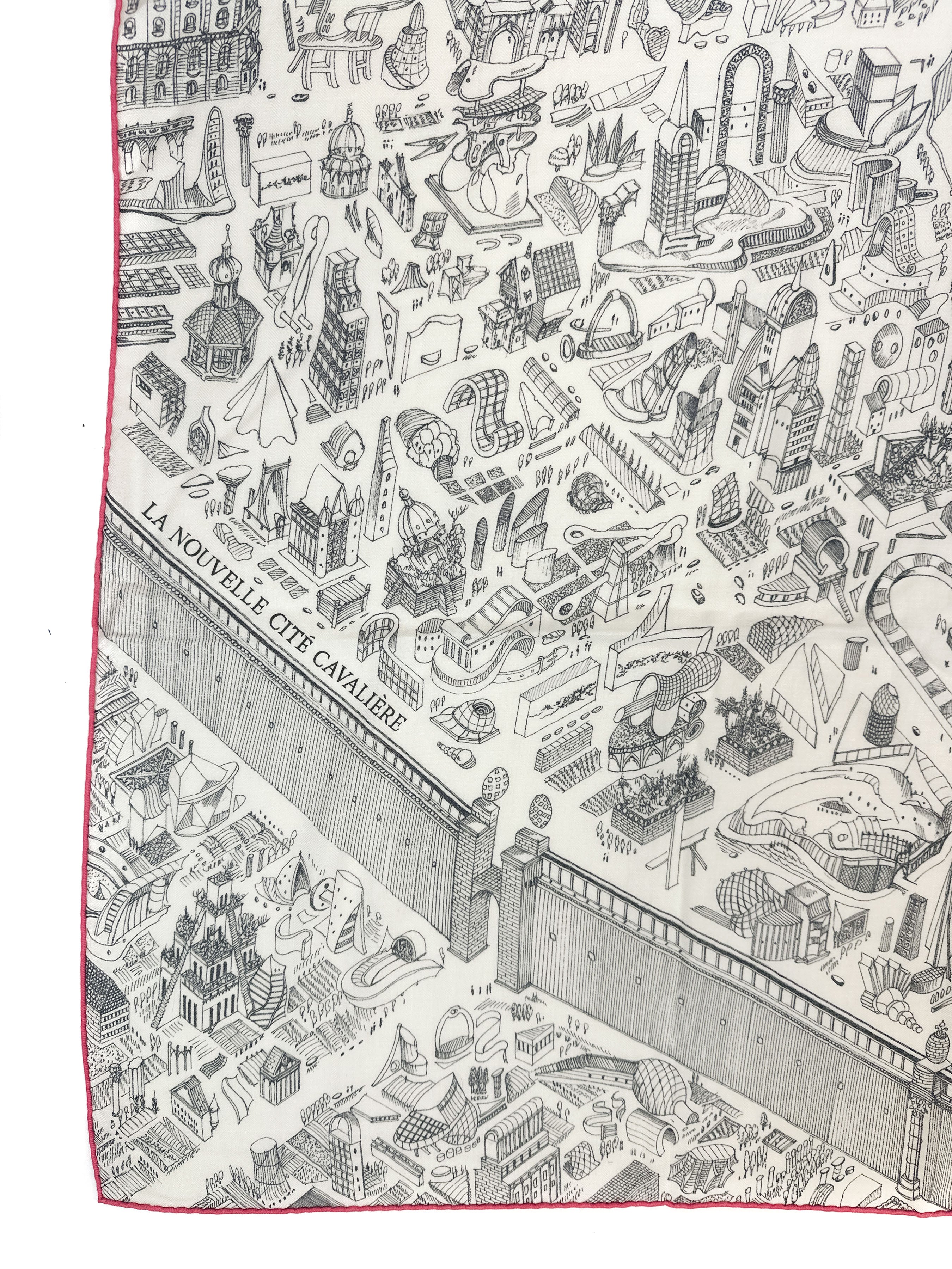 Hermès La Nouvelle Cité Cavalière Cashmere Silk 140