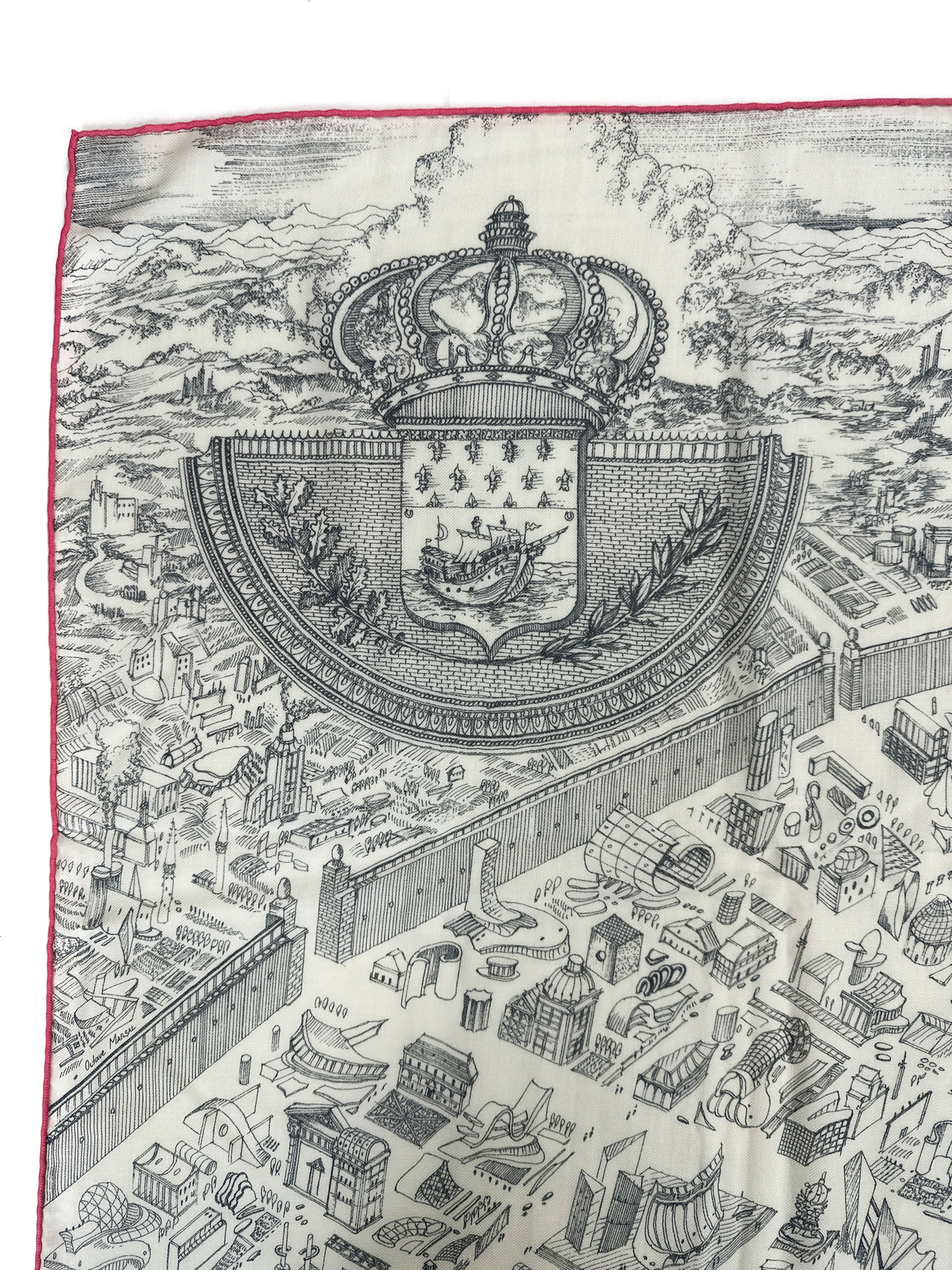 Hermès La Nouvelle Cité Cavalière Cashmere Silk 140