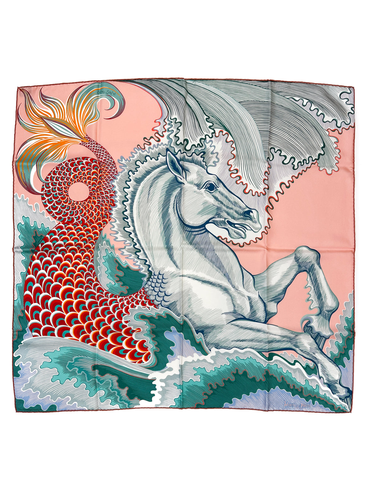 Hermès Cheval Sirene Double Face 90