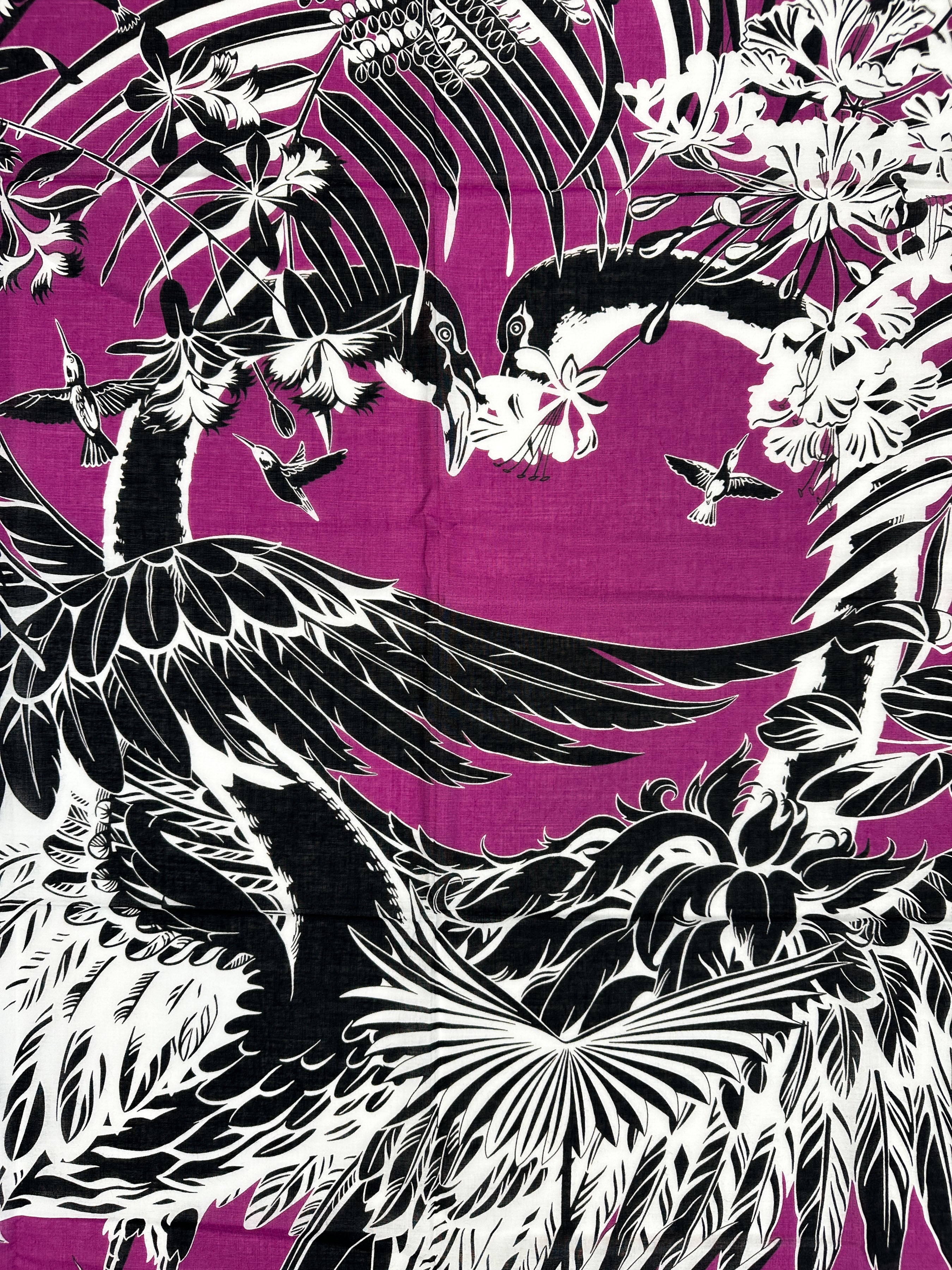 Hermès Flamingo Party Tatouage Cotton Pareo