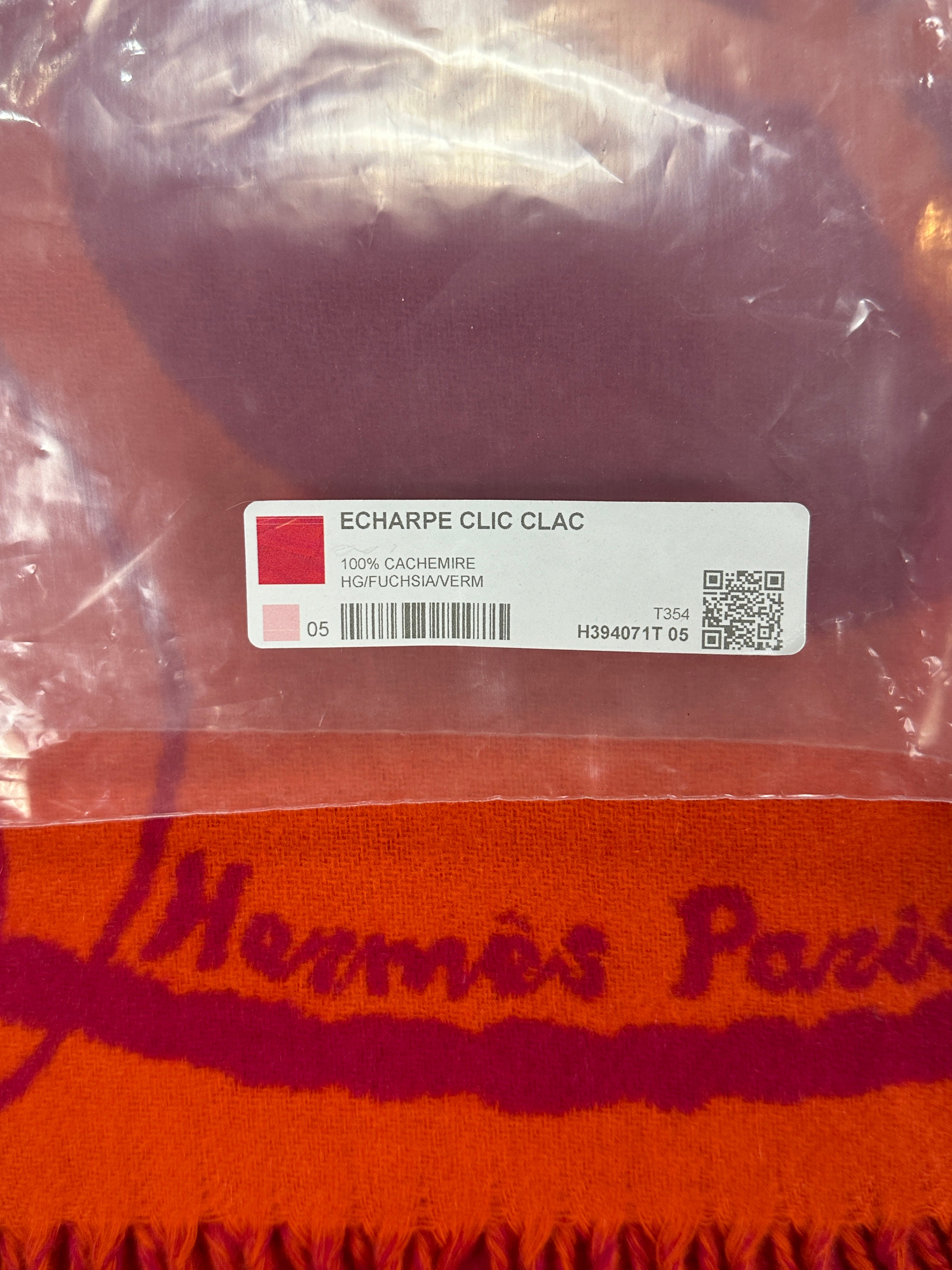 Hermès Echarpe Clic Clac Cashmere Shawl