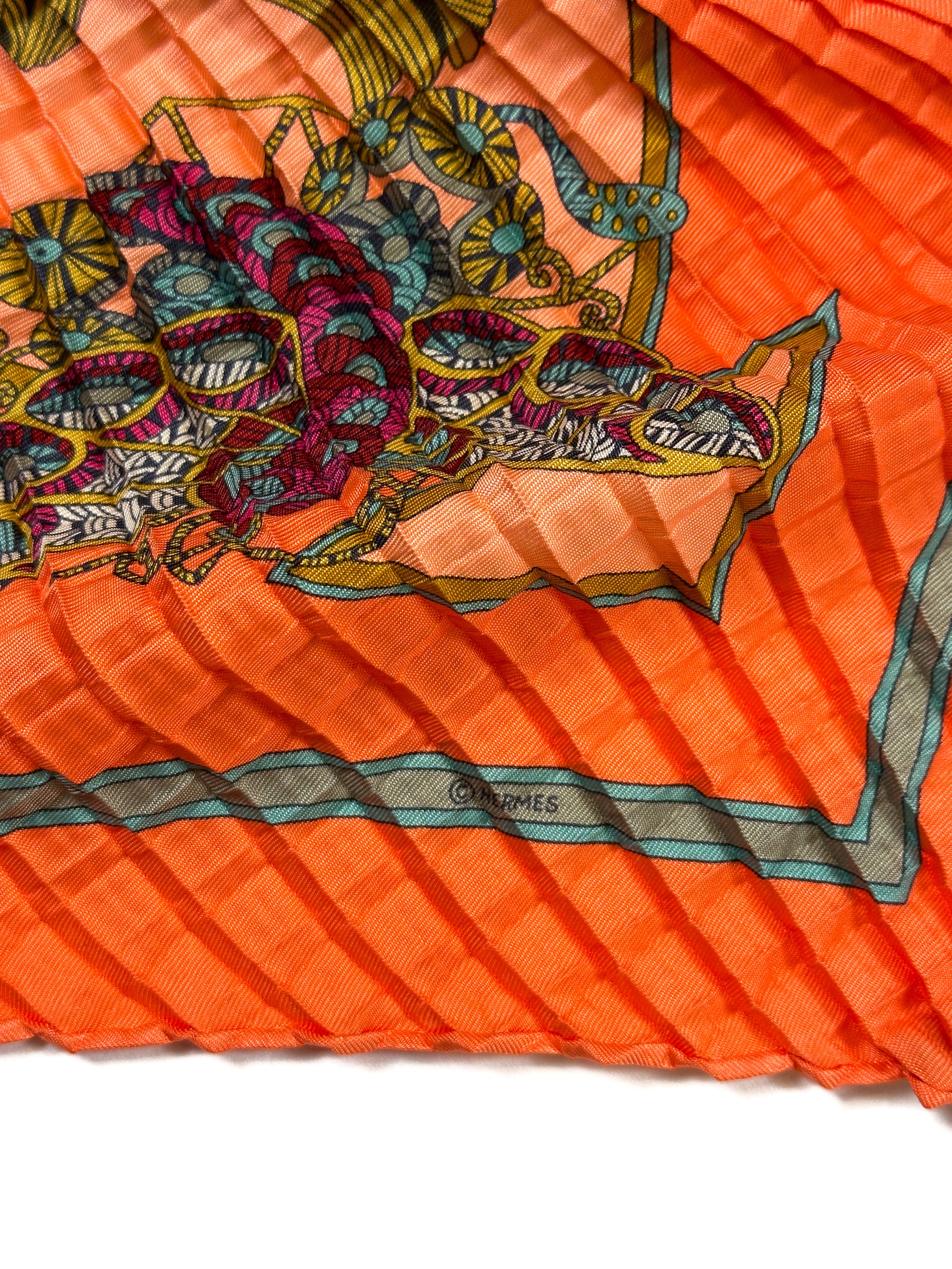 Hermès Le Temps des Marionnettes Mosaic Plissé 90