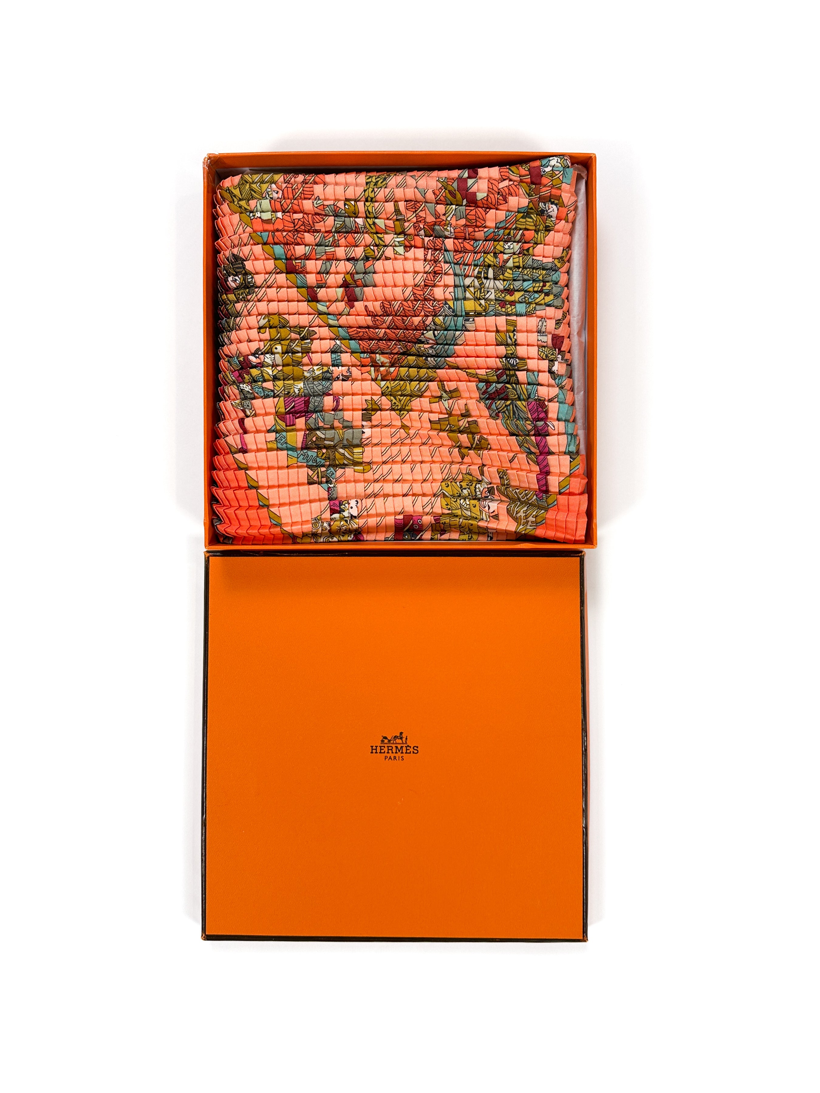 Hermès Le Temps des Marionnettes Mosaic Plissé 90