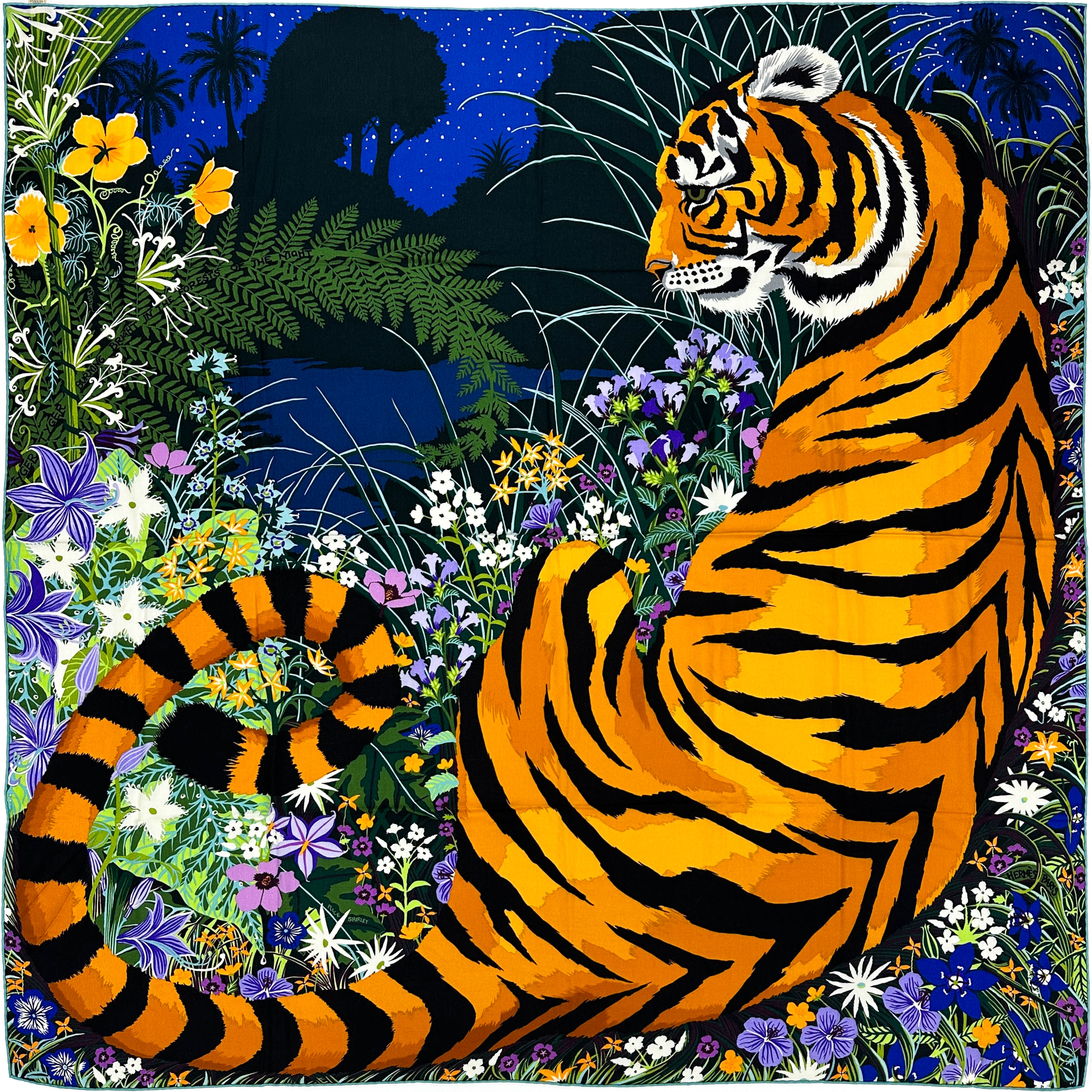 Hermès Tyger Tyger Cashmere Silk 140