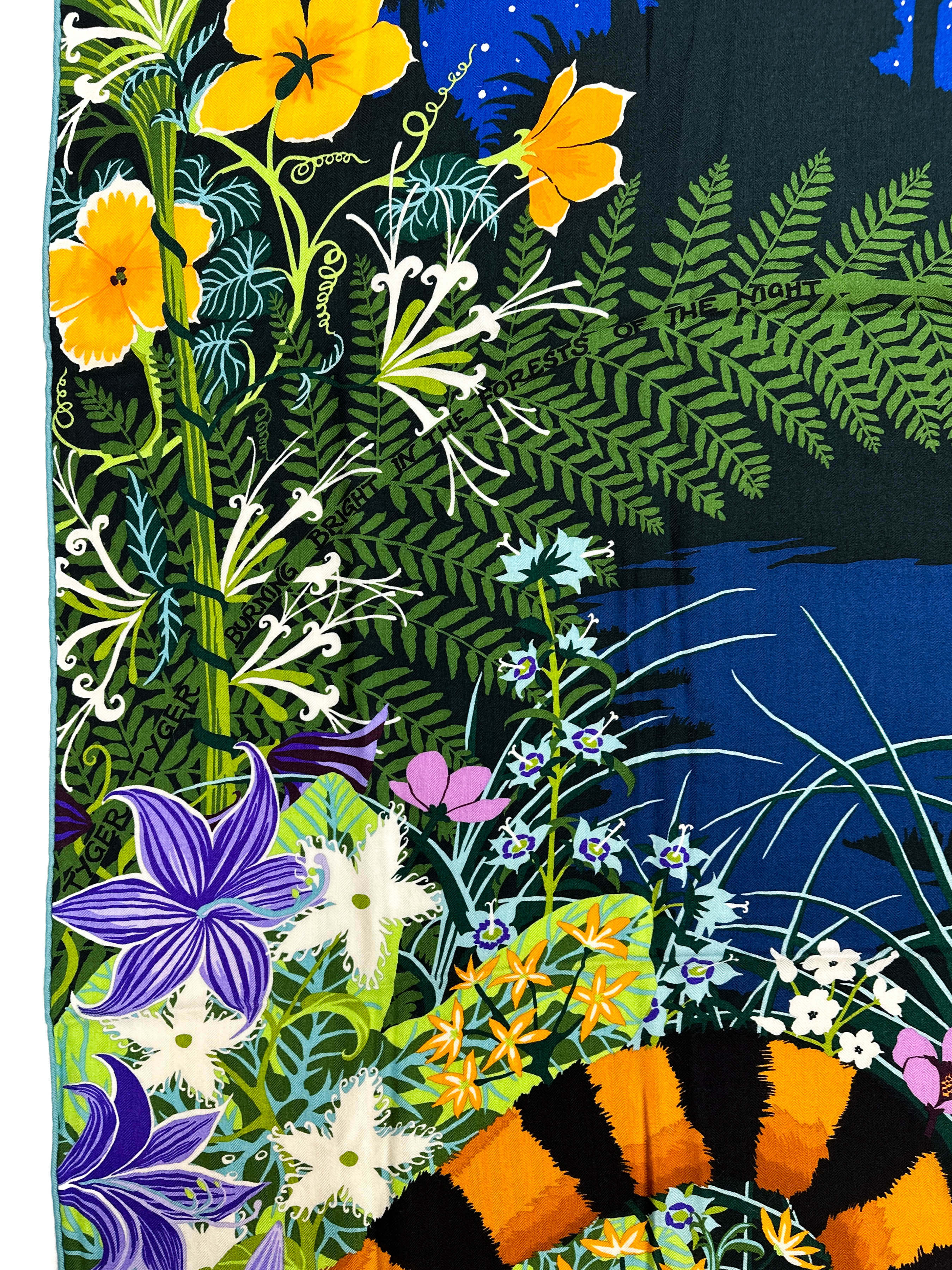 Hermès Tyger Tyger Cashmere Silk 140