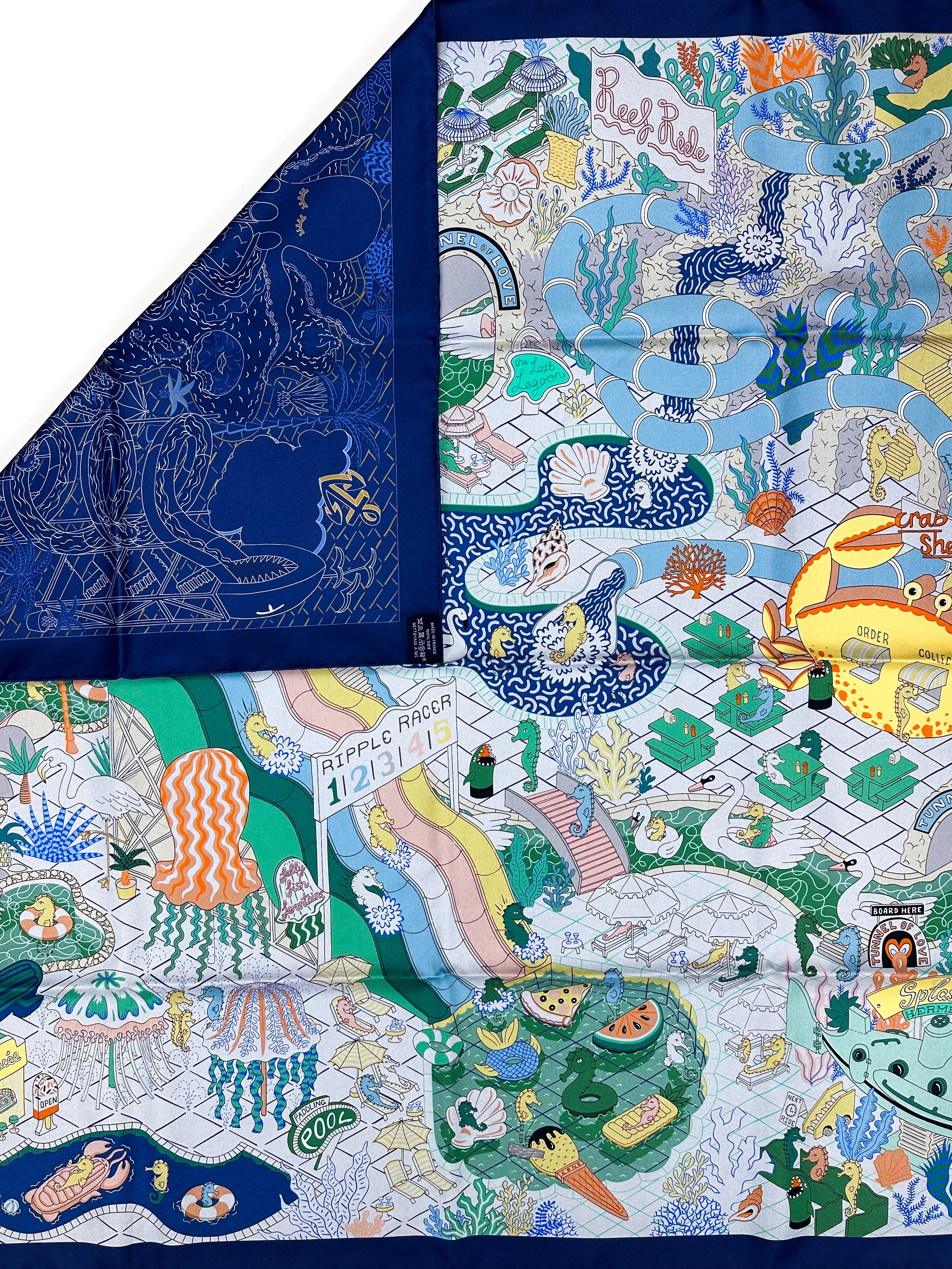 Hermès Splash Park Double Face 90